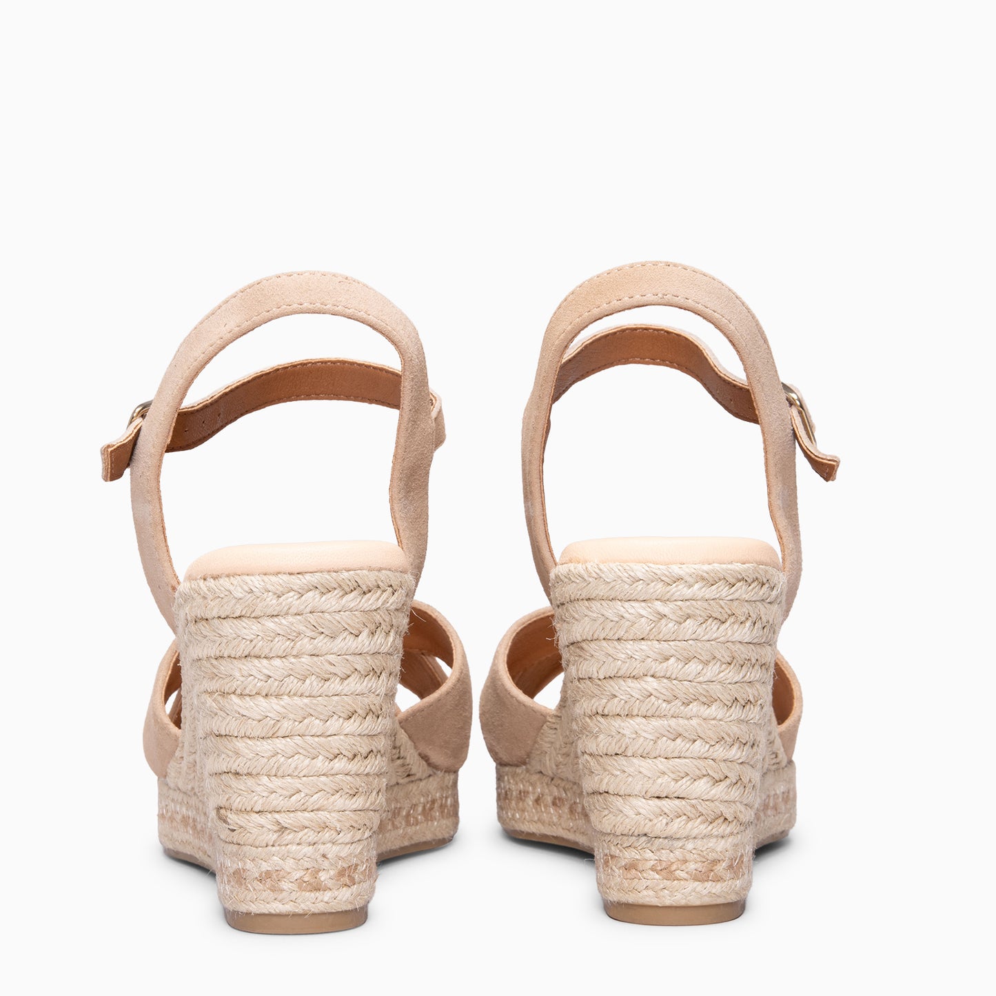 VERA - Cuña de esparto de ante NUDE