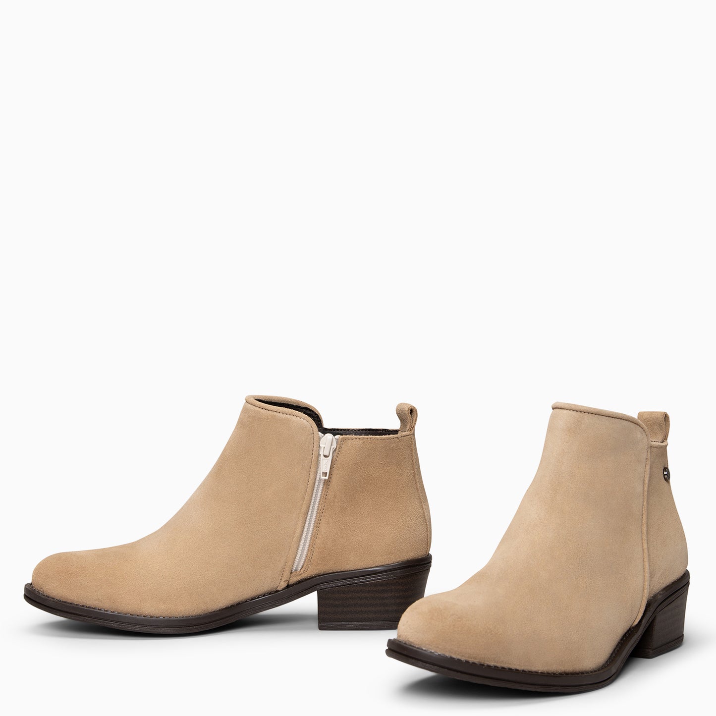 BALTIMORE - BOTINES DE CAÑA BAJA BEIGE