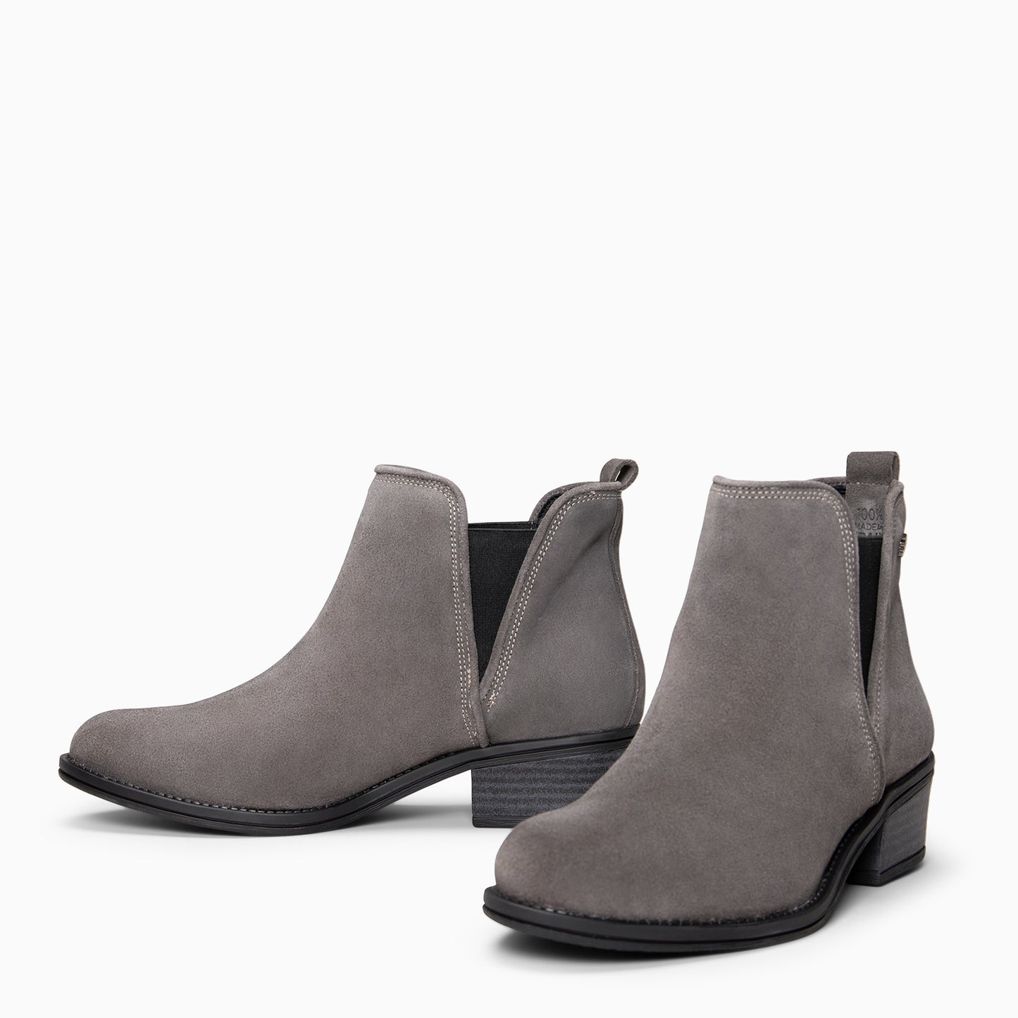 VIANA – Botín bajo con elástico GRIS