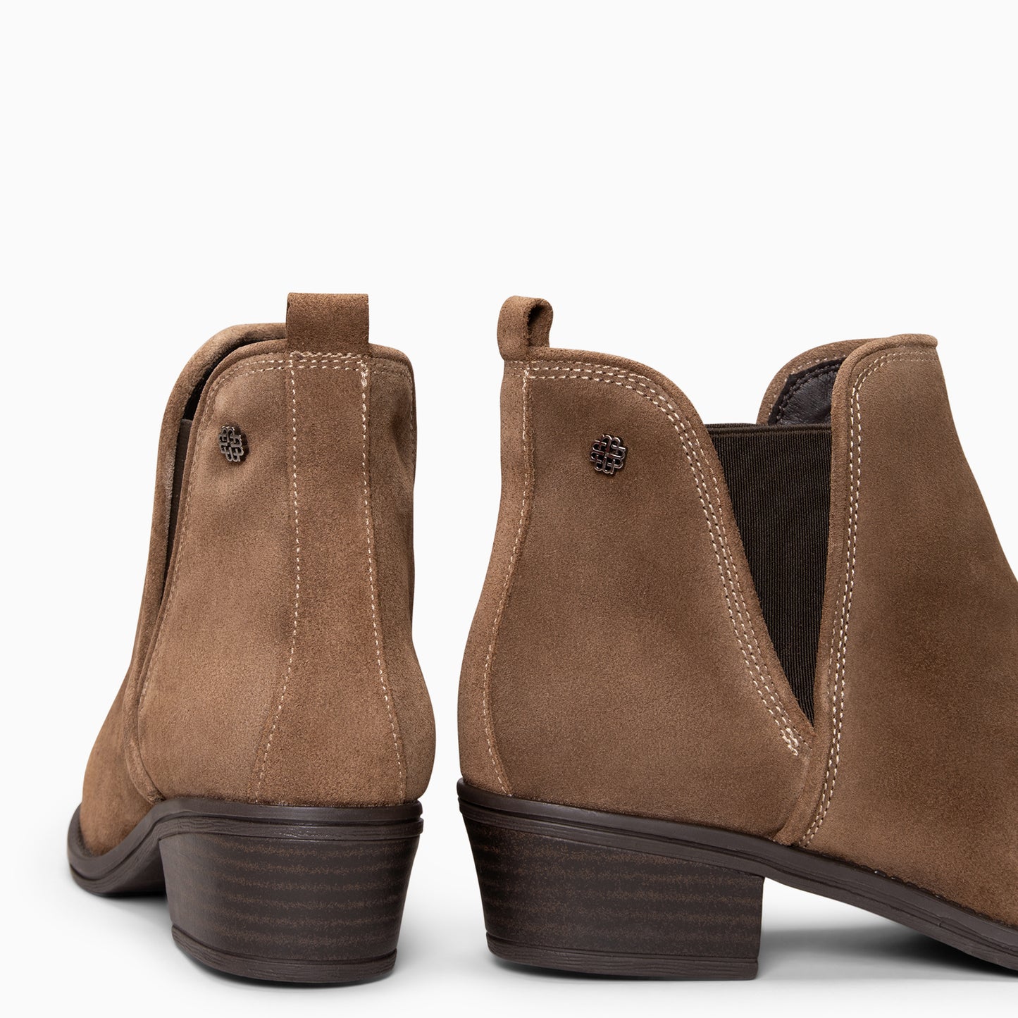 VIANA – Botín bajo con elástico TAUPE