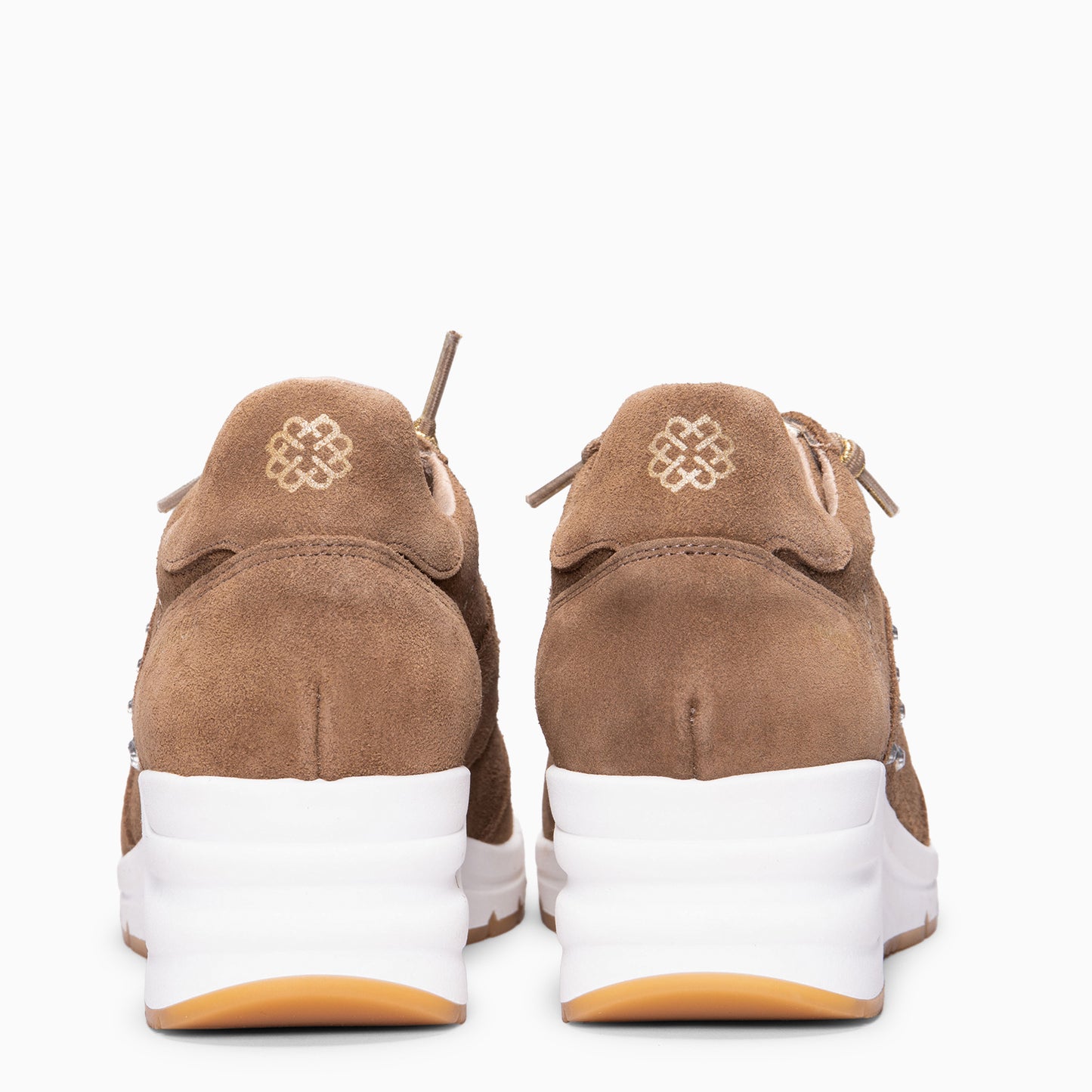 METZ - Zapatillas con cuña de ante TAUPE