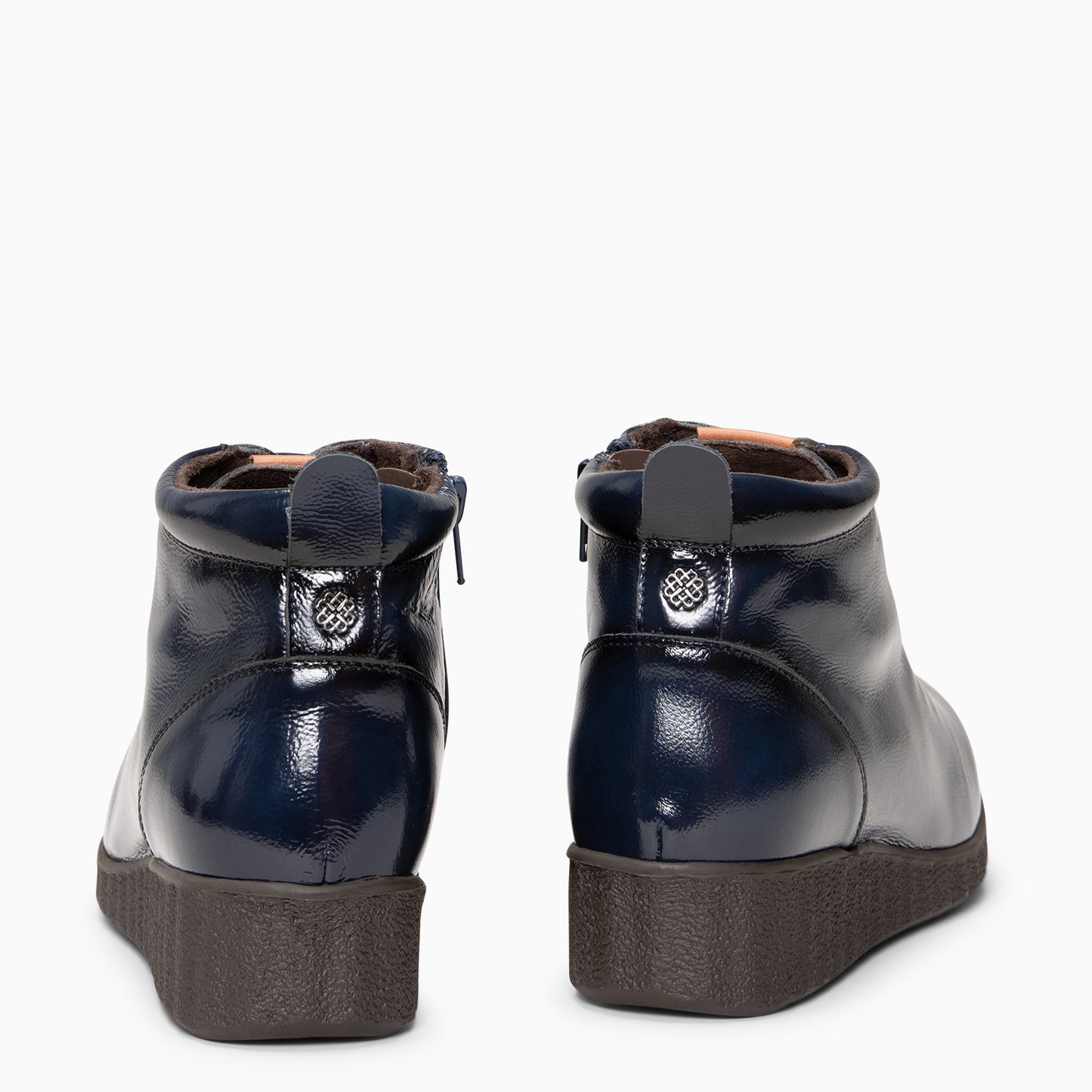 FLEXY - Zapatillas abotinadas CHAROL MARINO