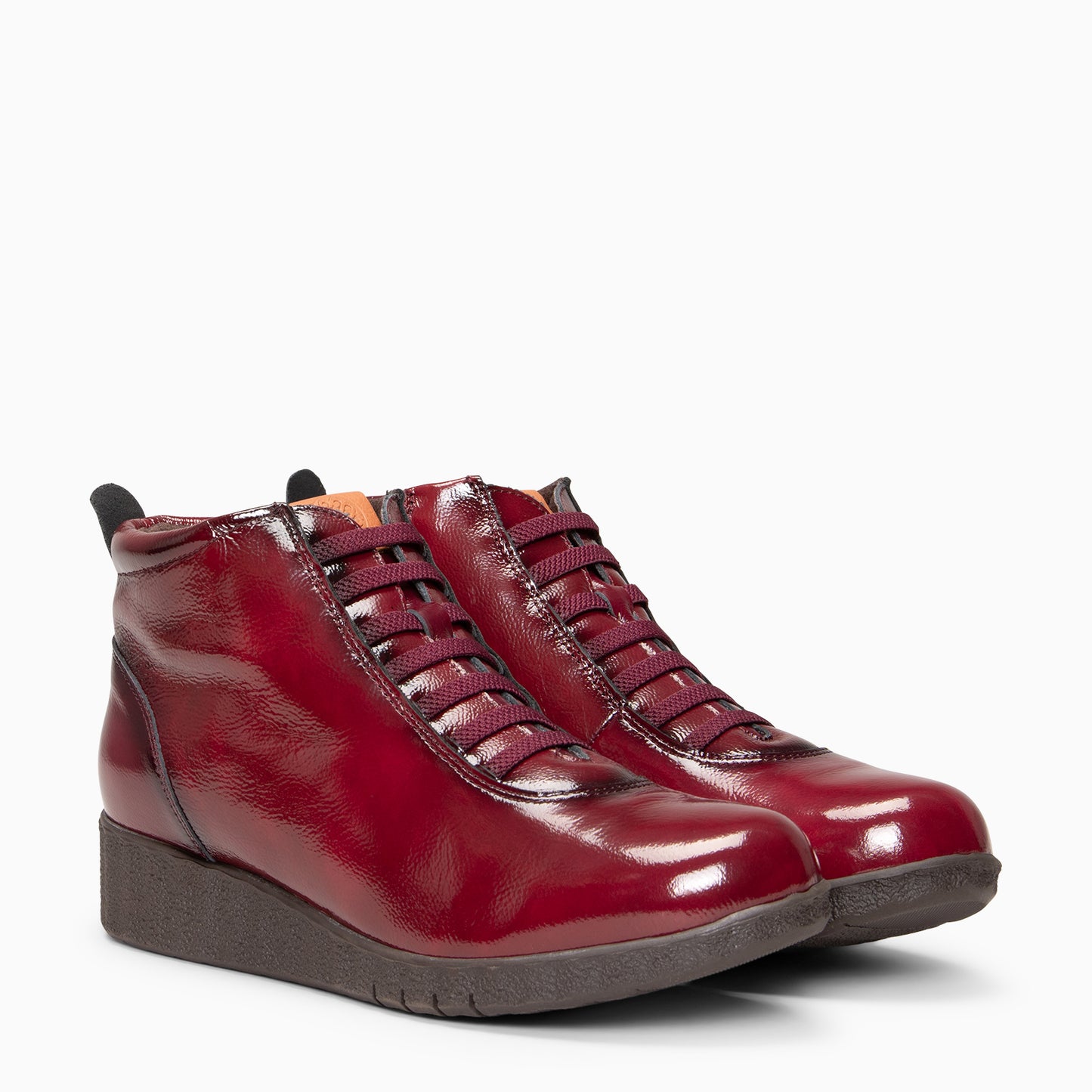 FLEXY - Zapatillas abotinadas CHAROL BURDEOS