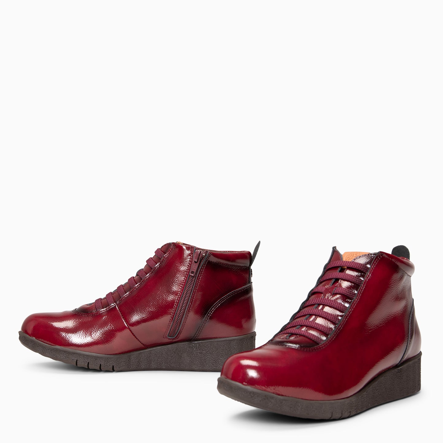 FLEXY - Zapatillas abotinadas CHAROL BURDEOS