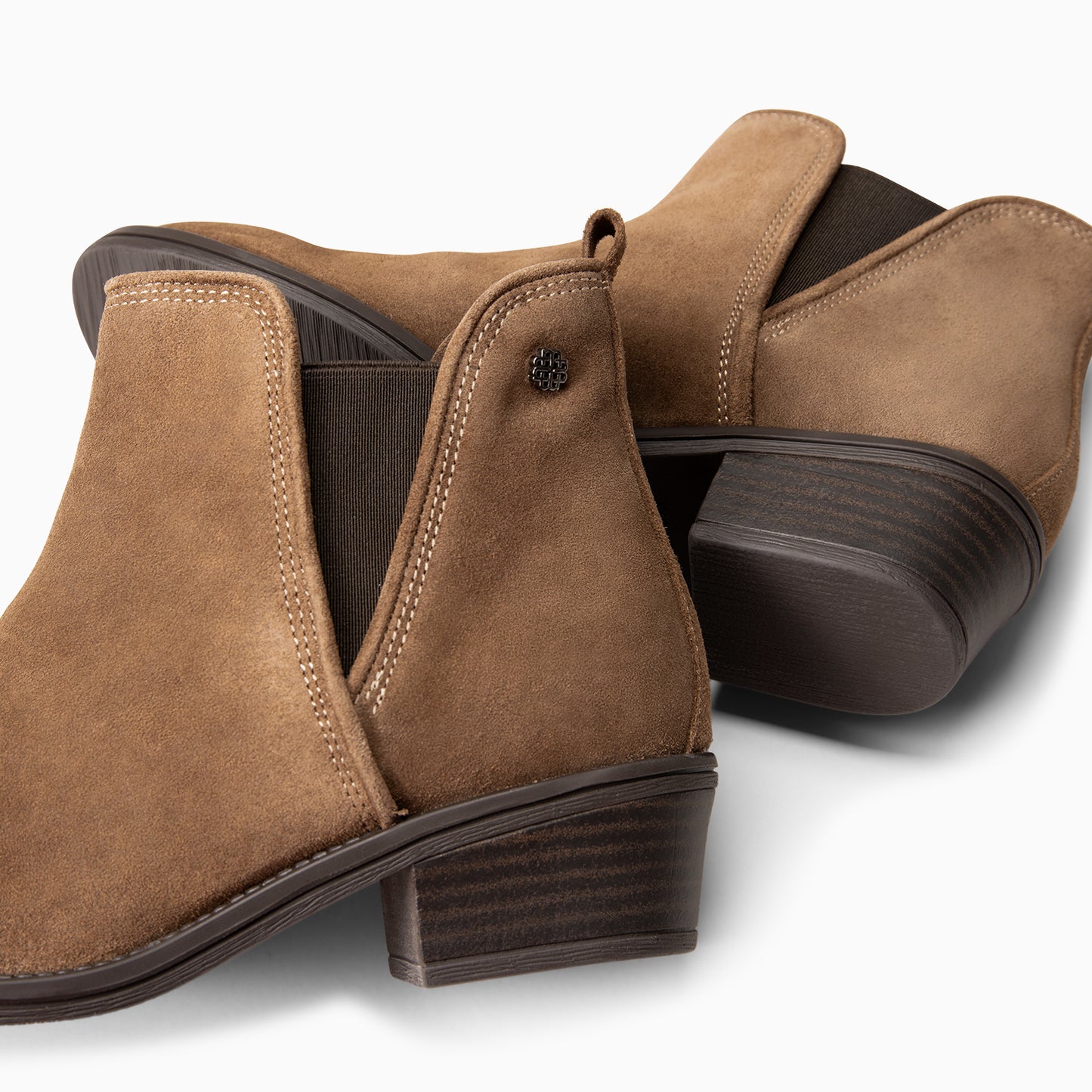 VIANA – Botín bajo con elástico TAUPE