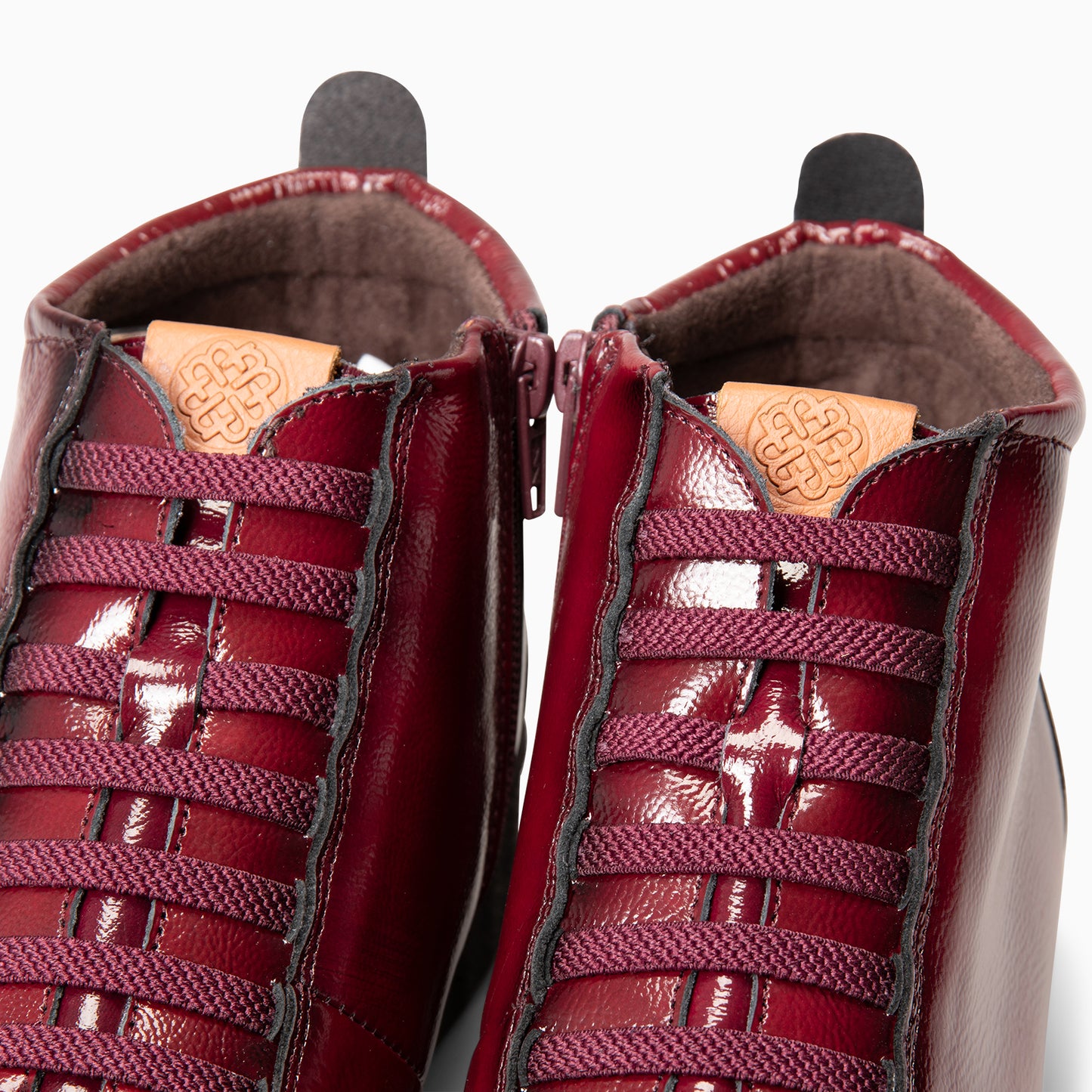 FLEXY - Zapatillas abotinadas CHAROL BURDEOS