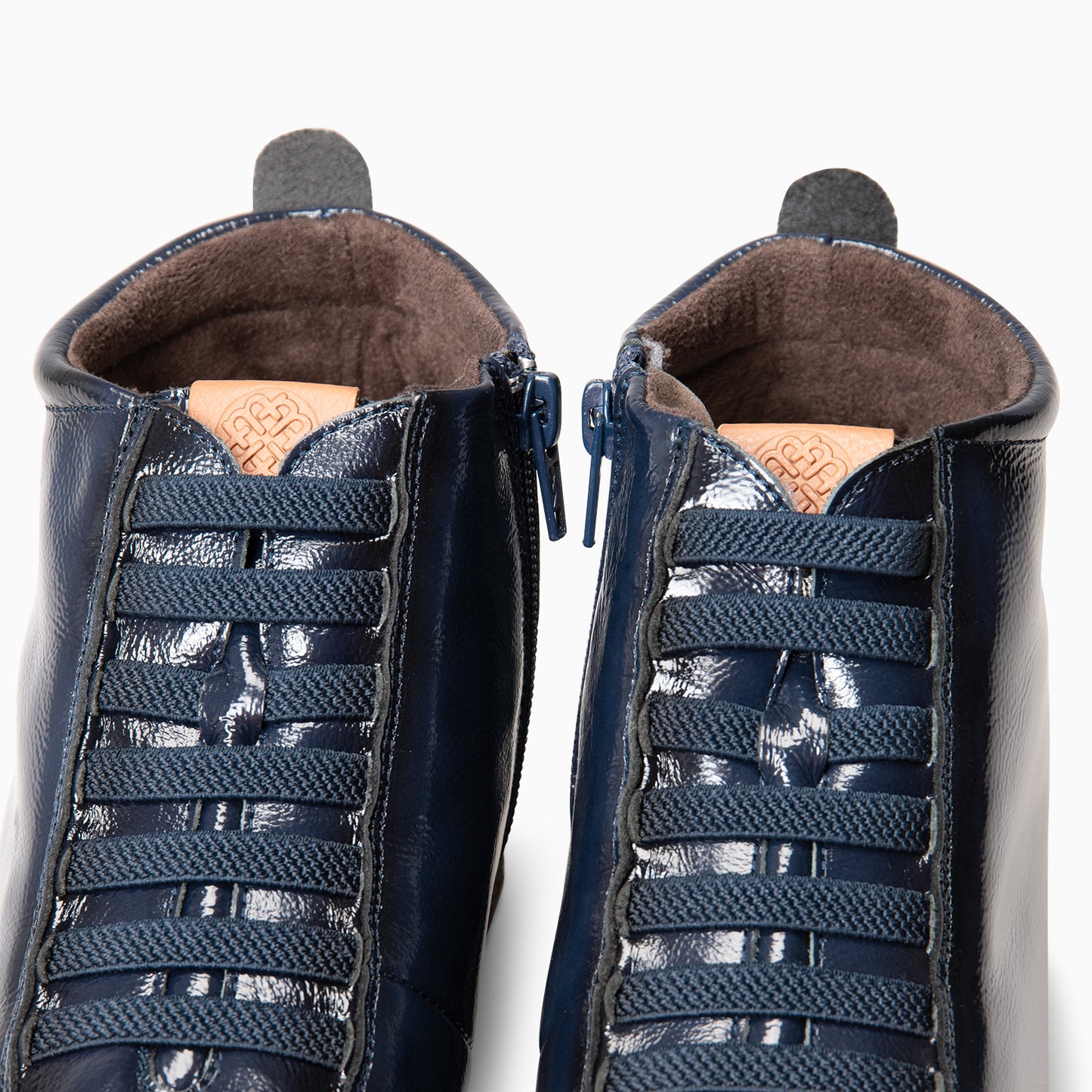 FLEXY - Zapatillas abotinadas CHAROL MARINO