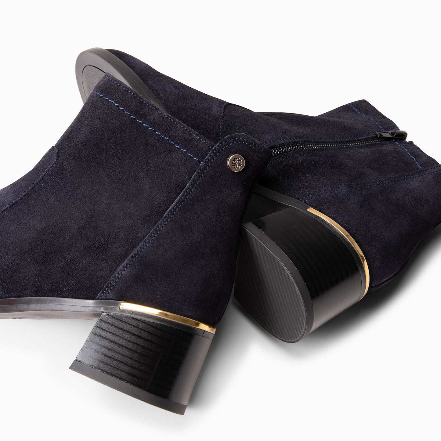 NIXIE – botines de tacón bajo para mujer MARINO