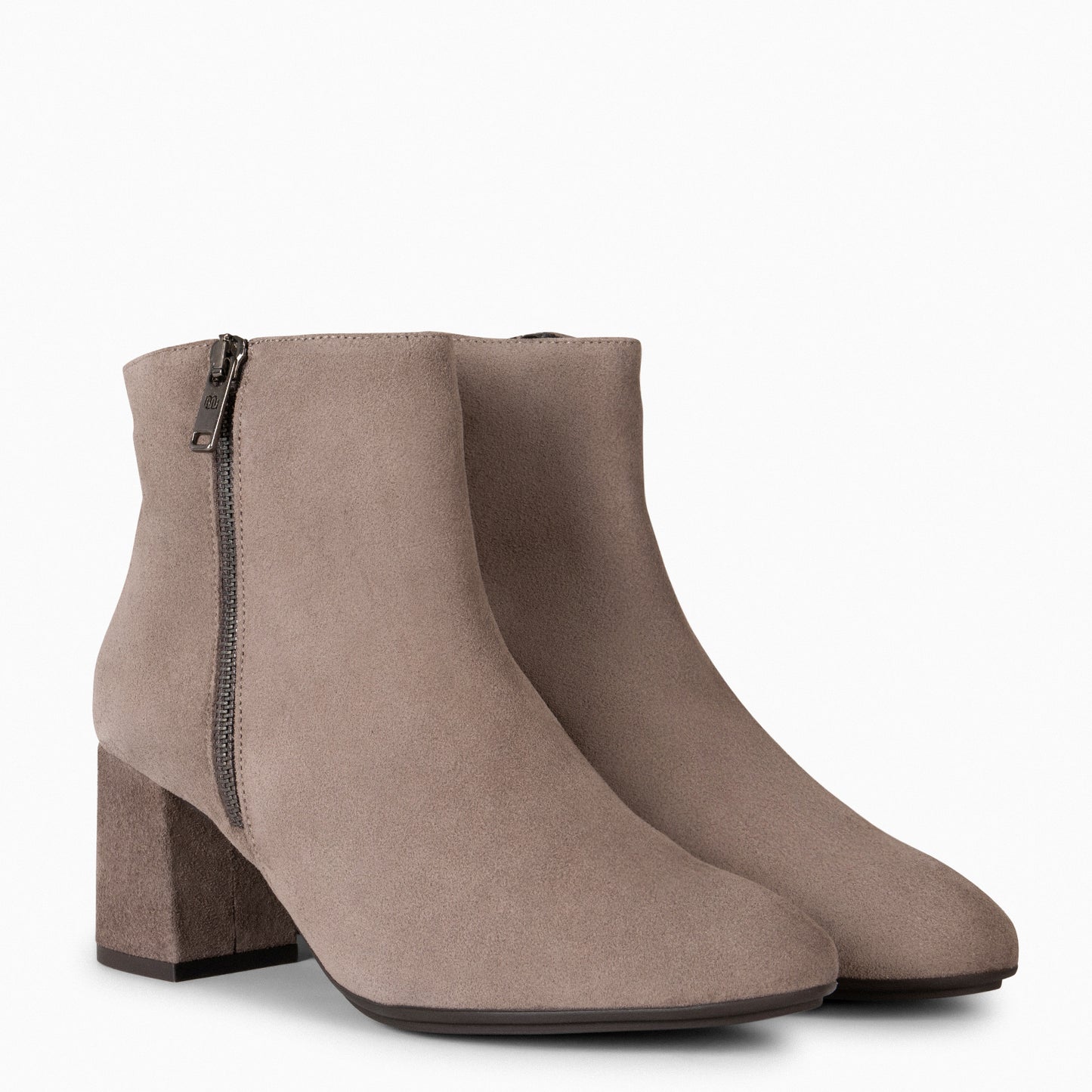 UTRECH – Botins com salto largo TAUPE