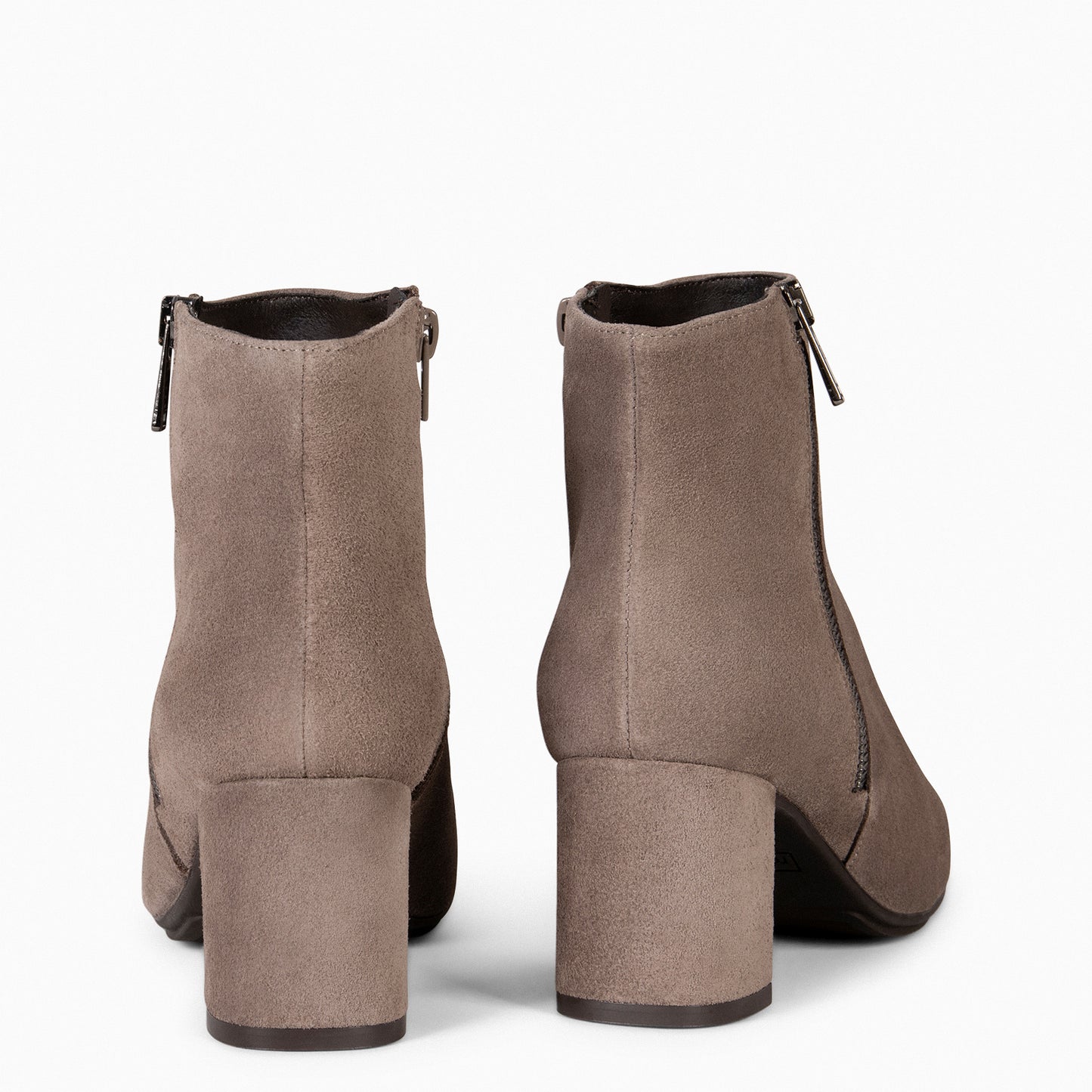 UTRECH – Bottines à talons larges TAUPE