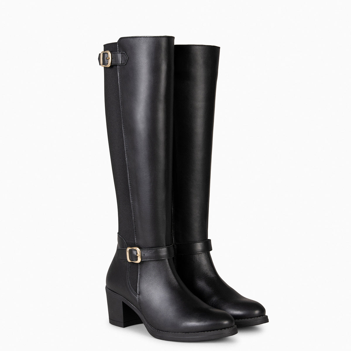 SENA- Botas de vestir con caña elástica NEGRO