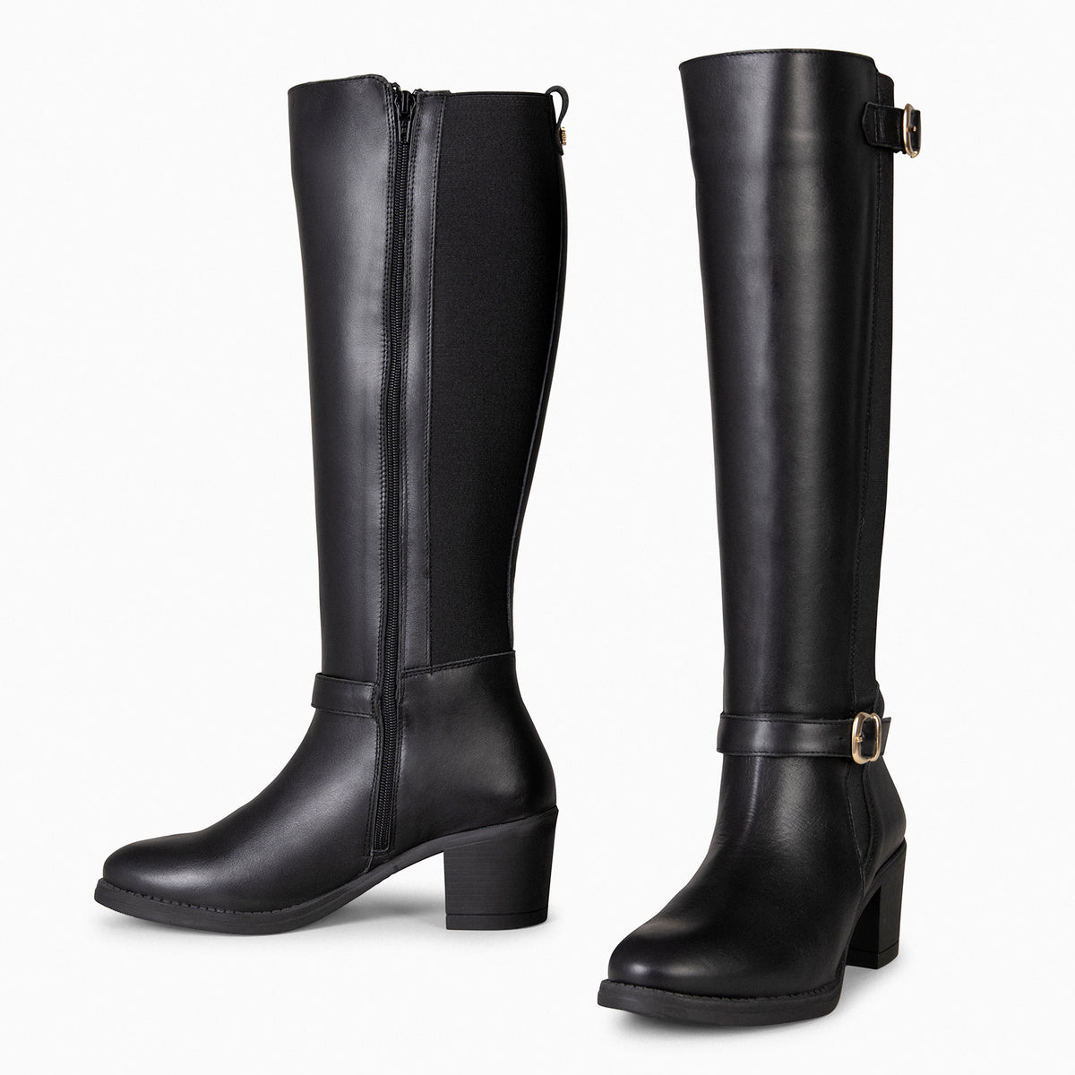 SENA- Botas de vestir con caña elástica NEGRO