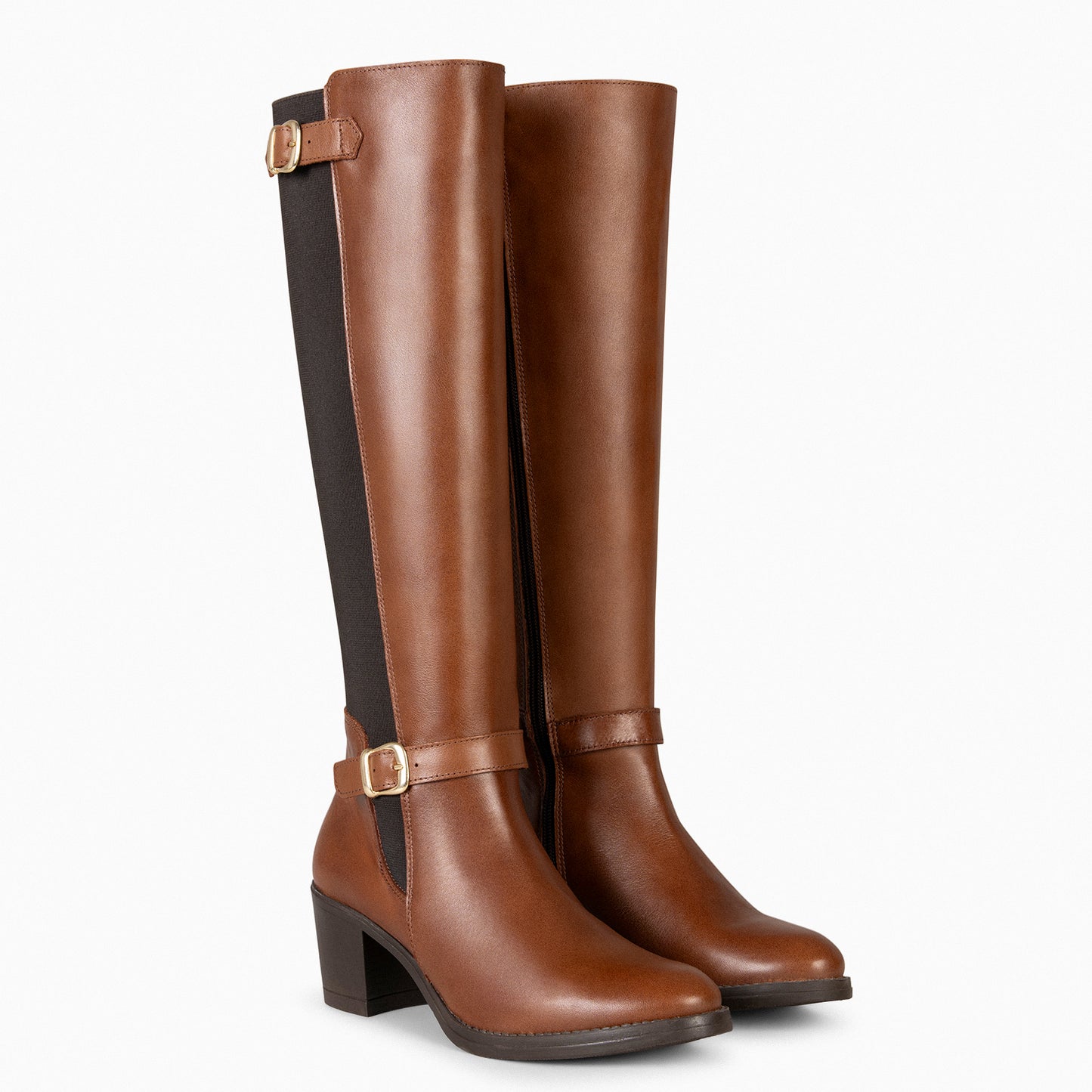 SENA– botas de vestir con caña elástica MARRON