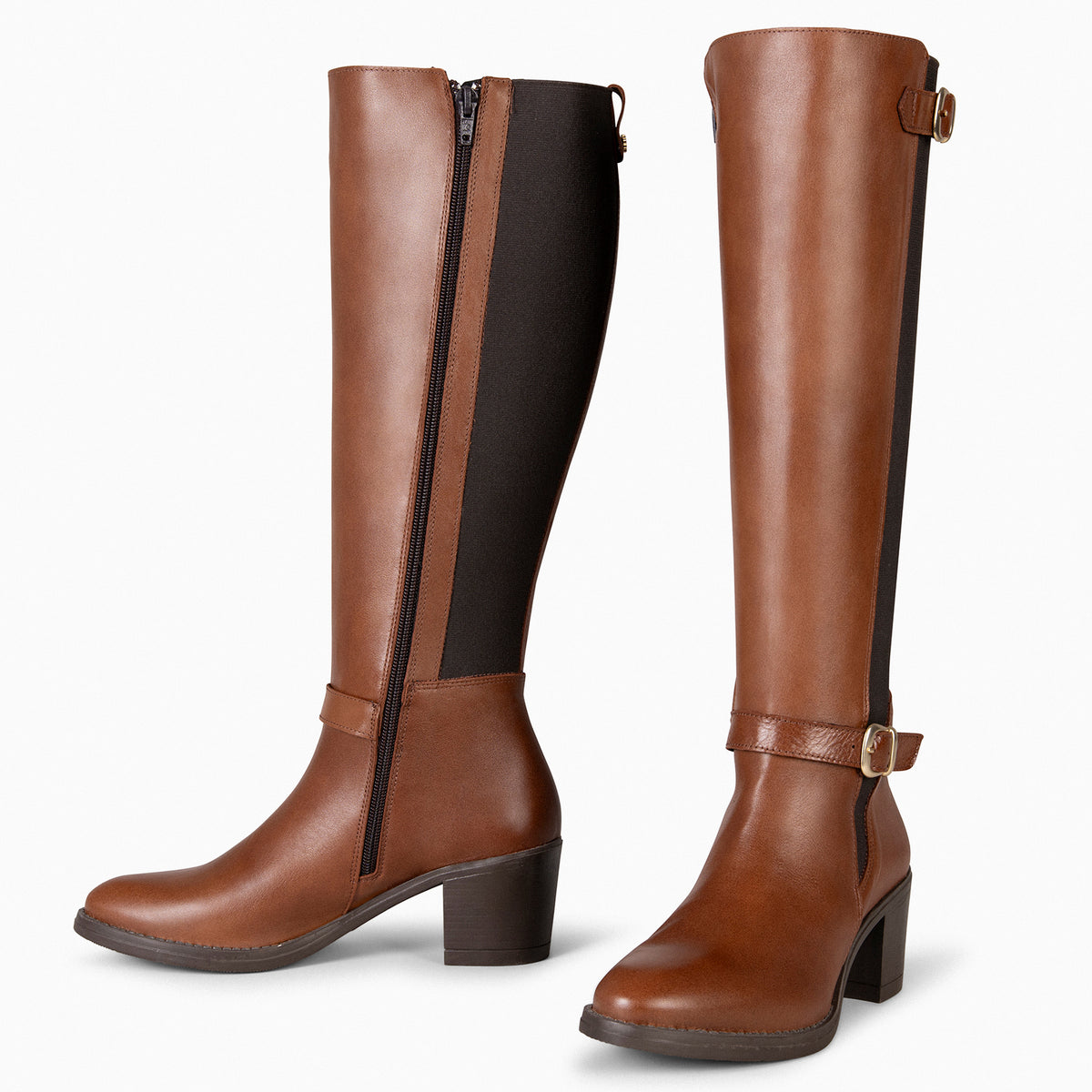 SENA– botas de vestir con caña elástica MARRON