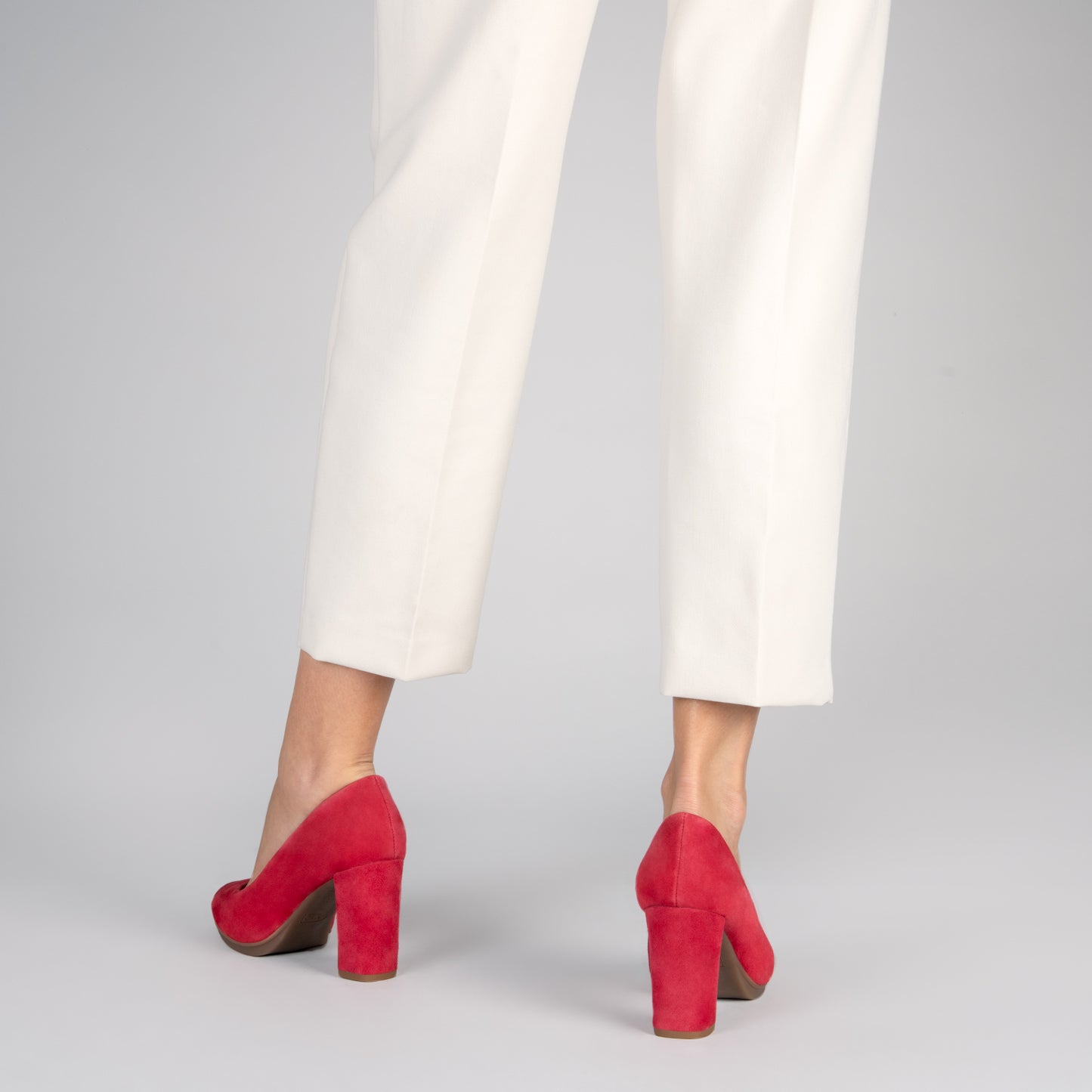 URBAN – Chaussures à talons en daim ROUGE