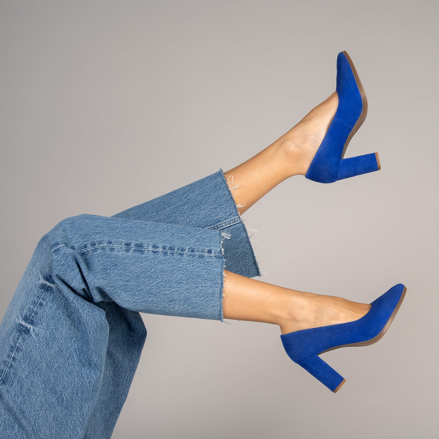 URBAN – Chaussures à talons en daim BLEU ÉLECTRIQUE