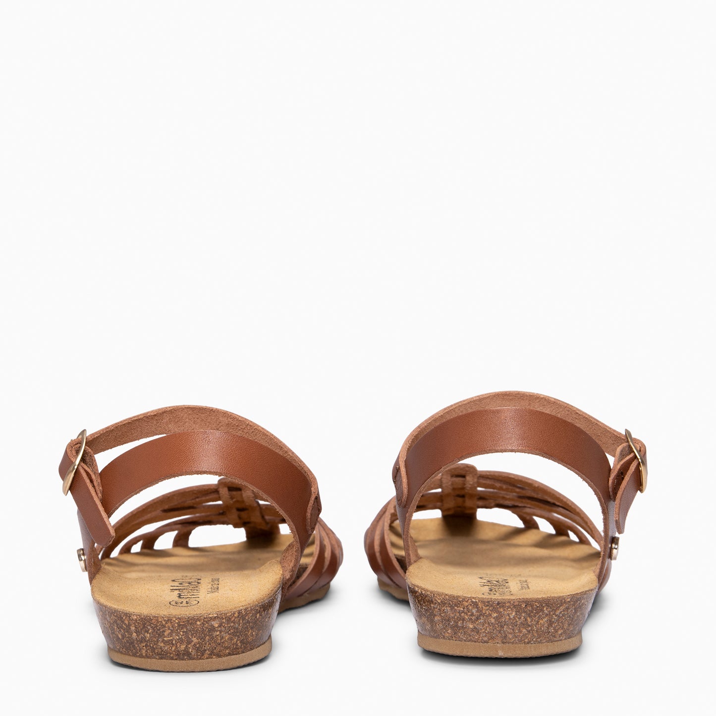 BEACH - Sandalias planas de tiras MARRON