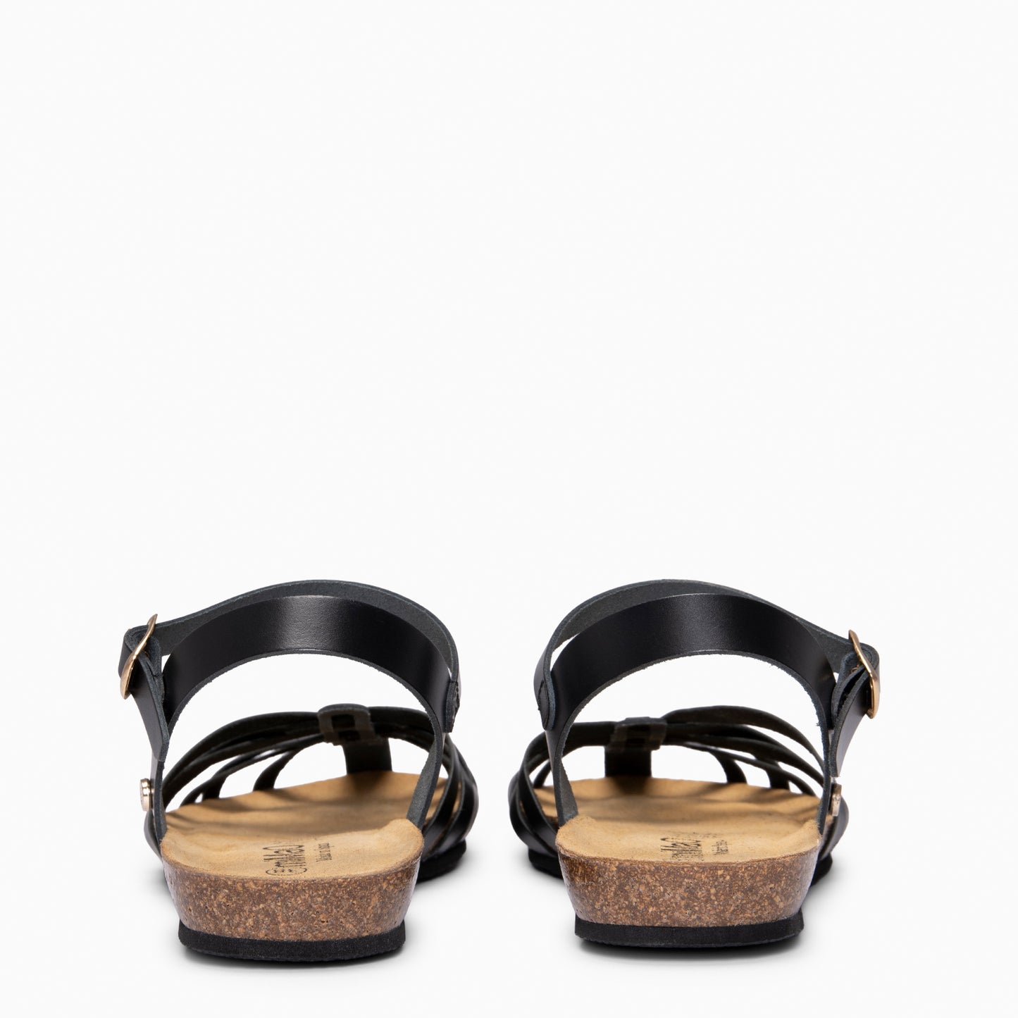 BEACH - Sandalias planas de tiras NEGRO