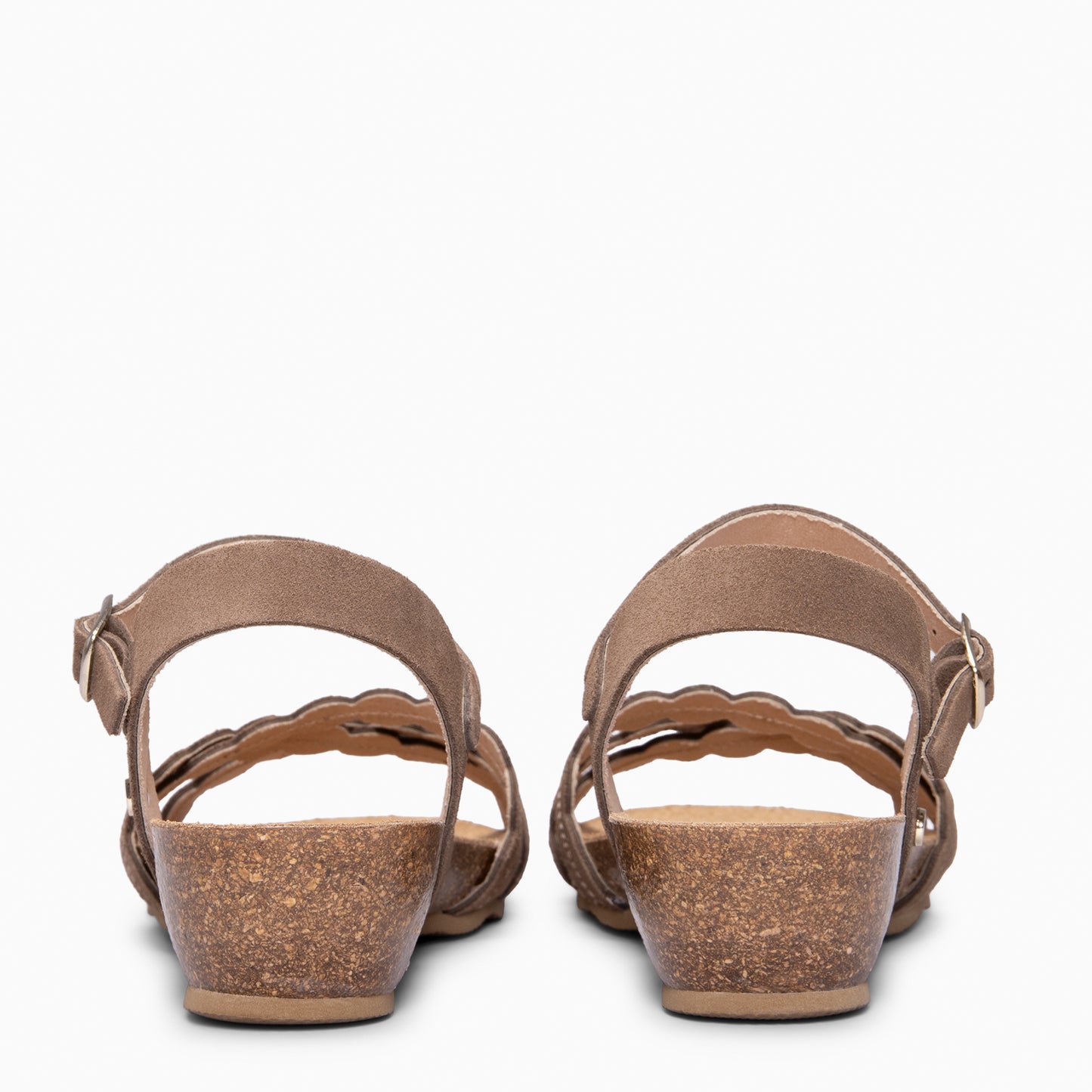 MALTA - SANDALIA BIO CON CUÑA TAUPE