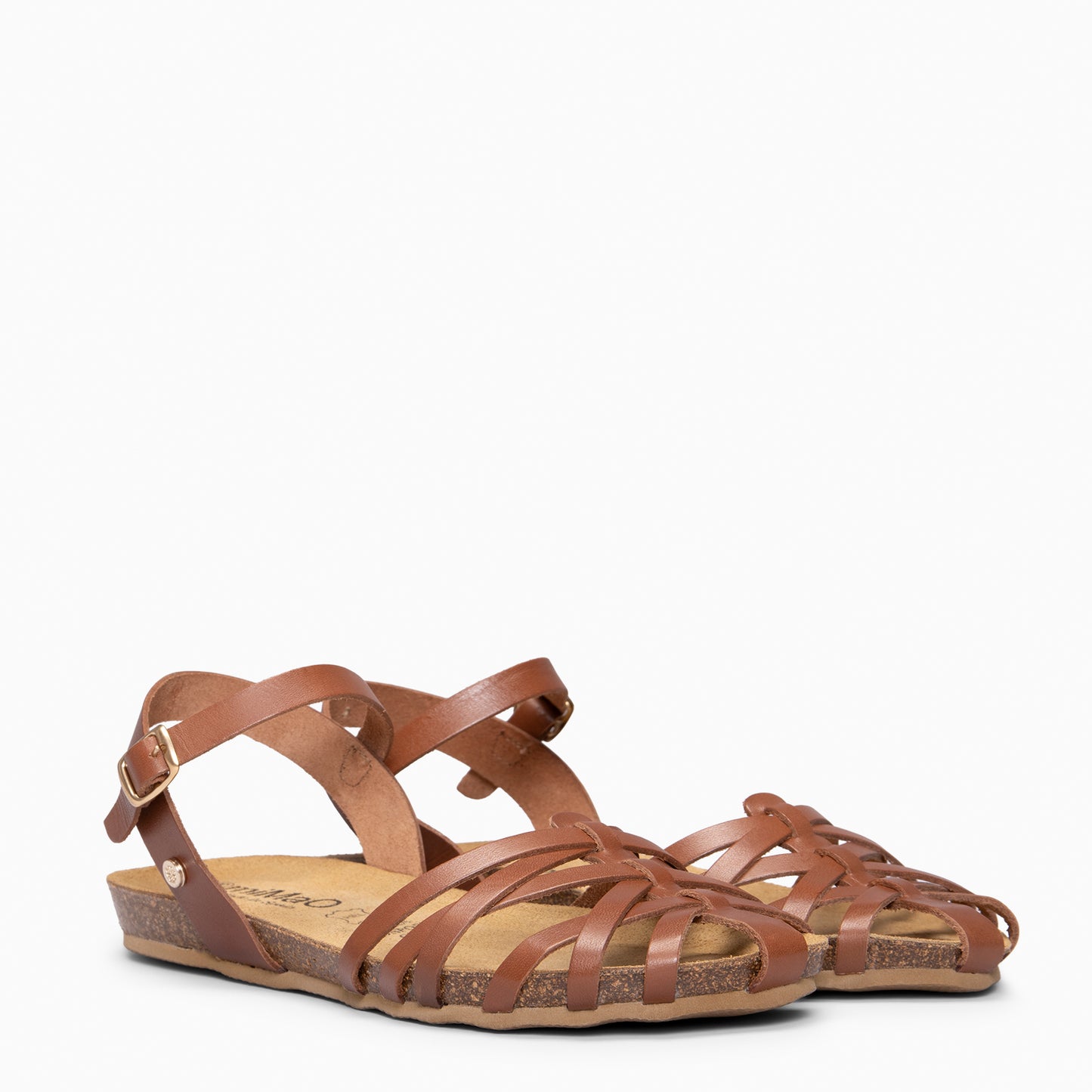 BEACH - Sandalias planas de tiras MARRON