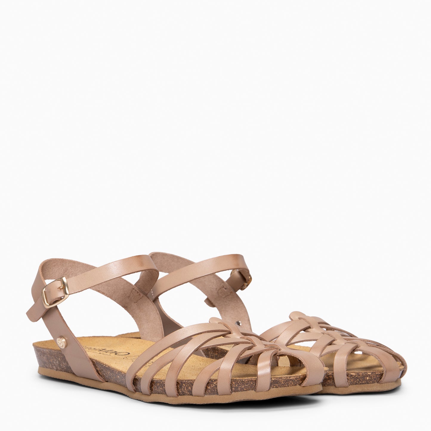 BEACH - Sandalias planas de tiras TAUPE