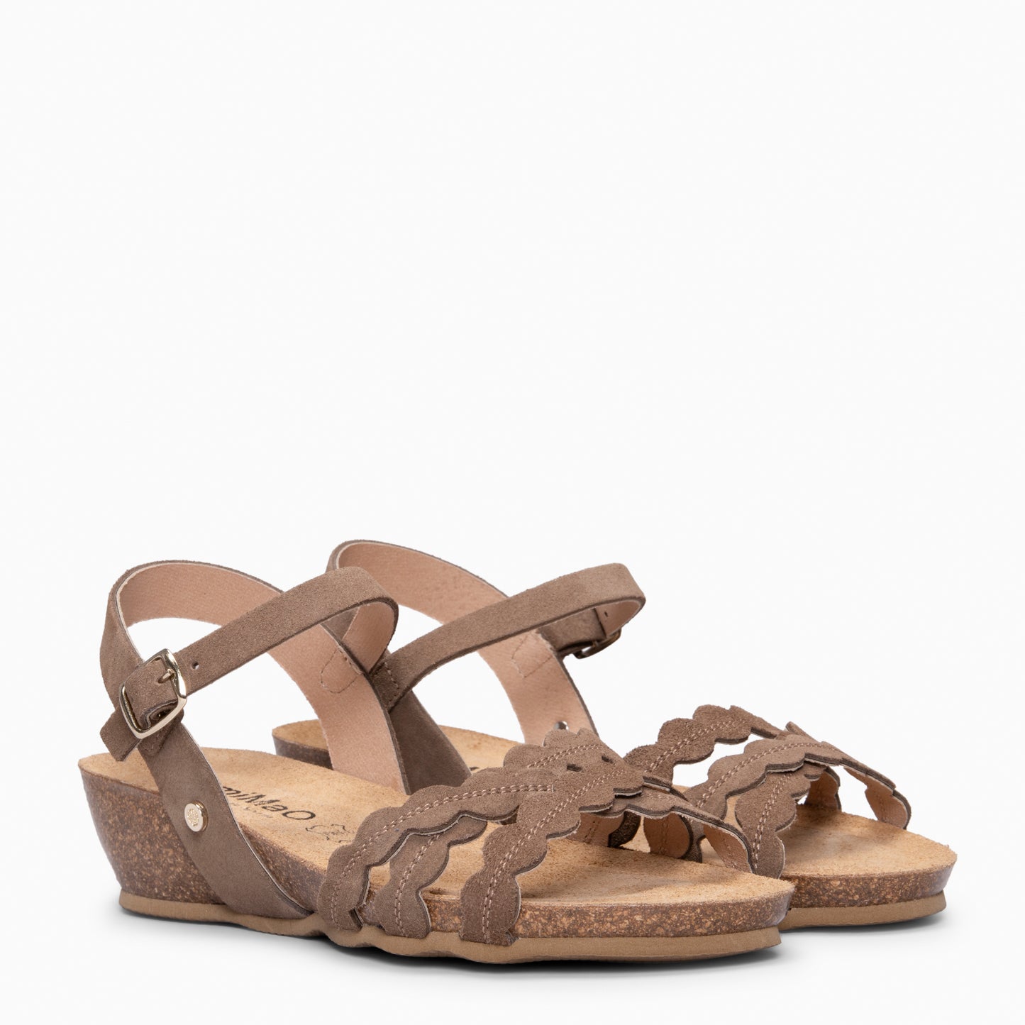 MALTA - SANDALIA BIO CON CUÑA TAUPE