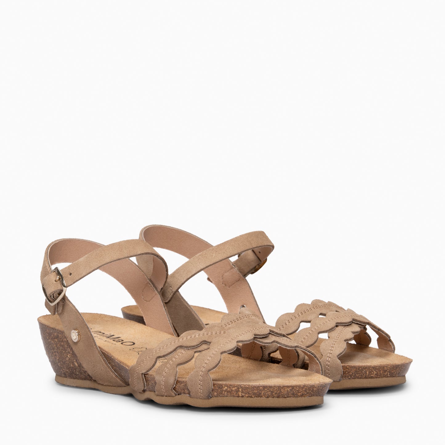 MALTA - SANDALIA BIO CON CUÑA BEIGE