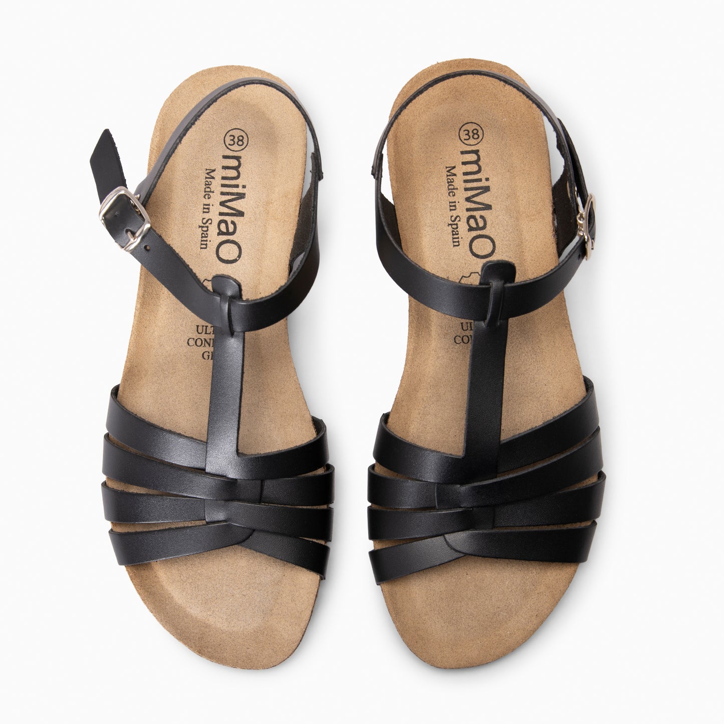 DITA - Sandalias BIO de tiras NEGRO