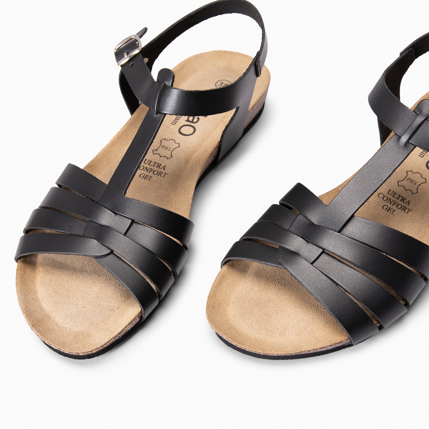 DITA - Sandalias BIO de tiras NEGRO