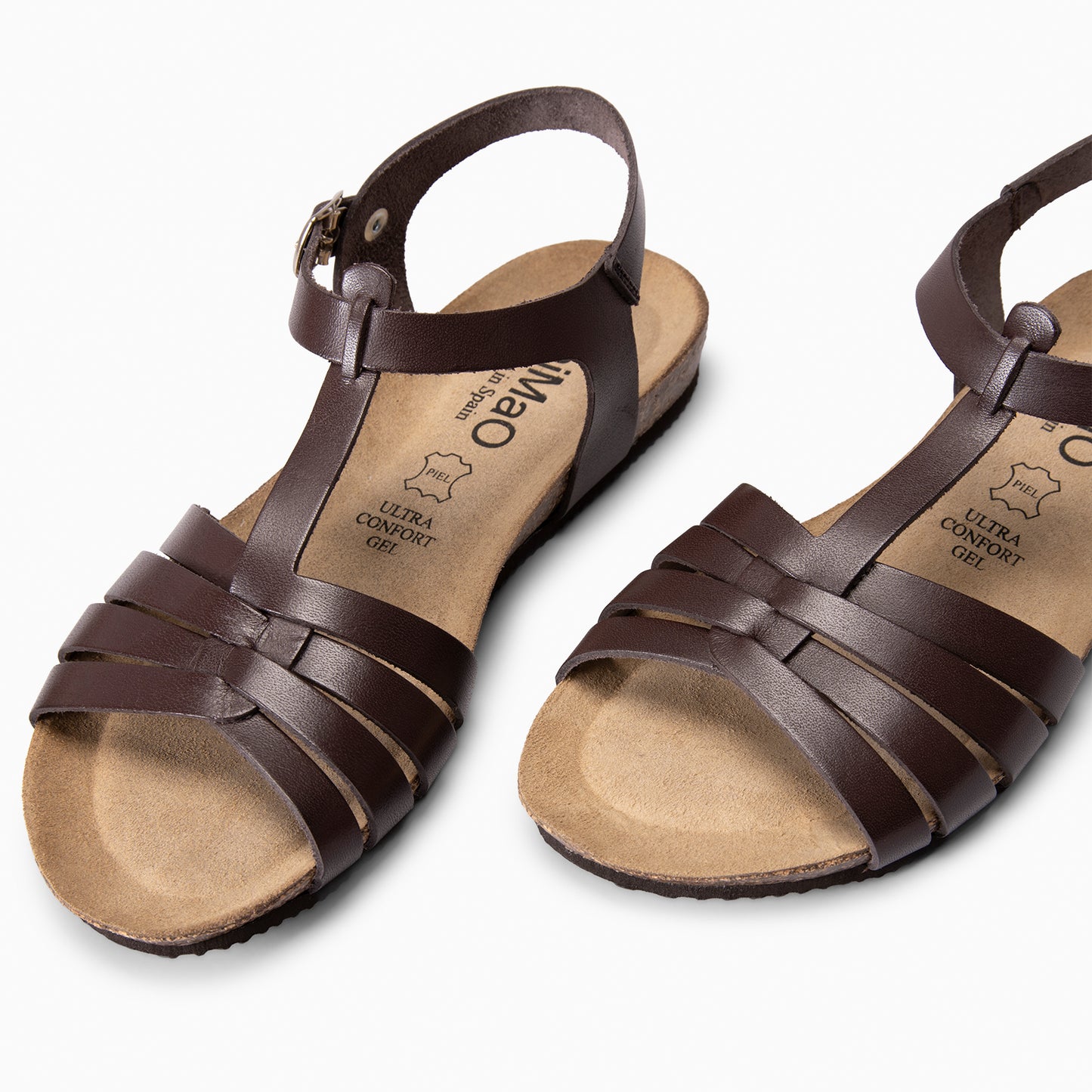 DITA - Sandalias BIO de tiras MARRON