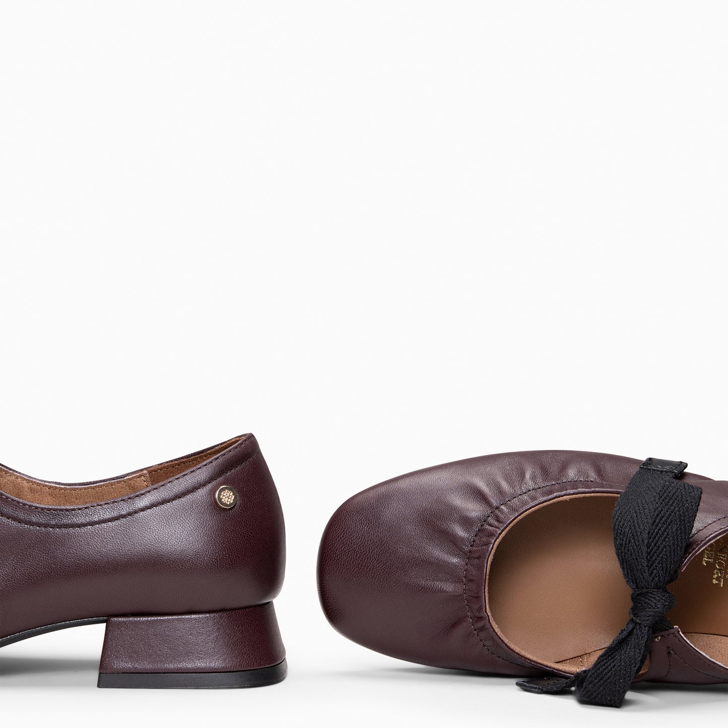 CORA– Merceditas con lazo BURDEOS