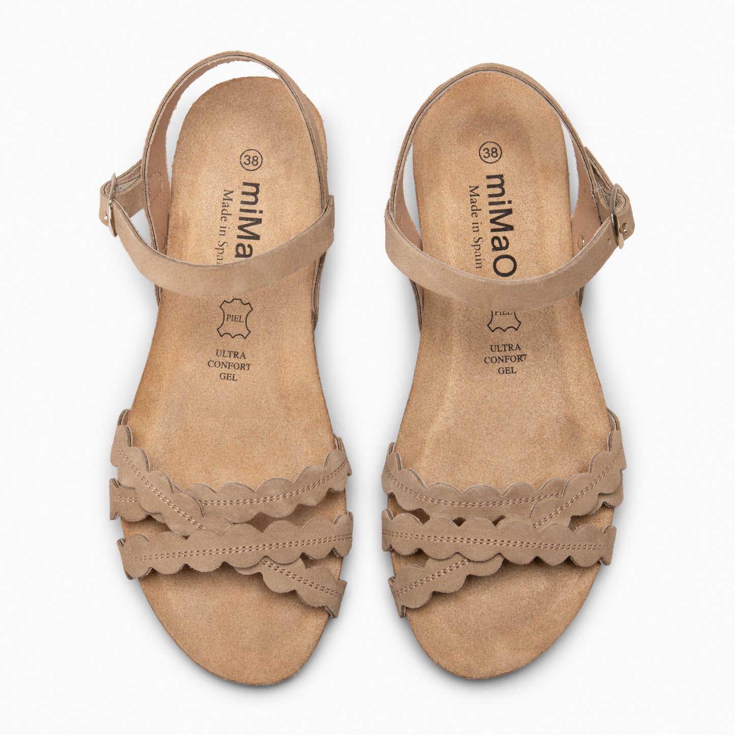 MALTA - SANDALIA BIO CON CUÑA BEIGE