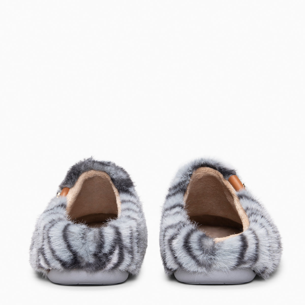 KOMFY DREAMS - Zapatillas de estar por casa ultra suaves TIGRE GRIS