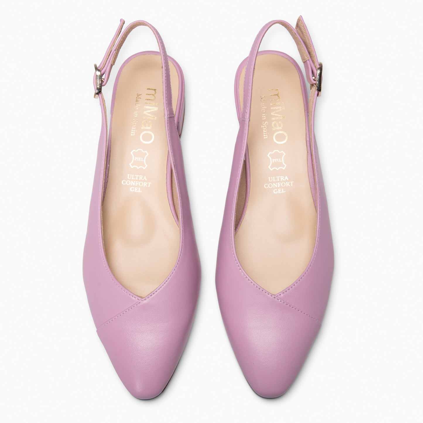 MARTINA - Zapatos Destalonados con puntera cruzada MALVA