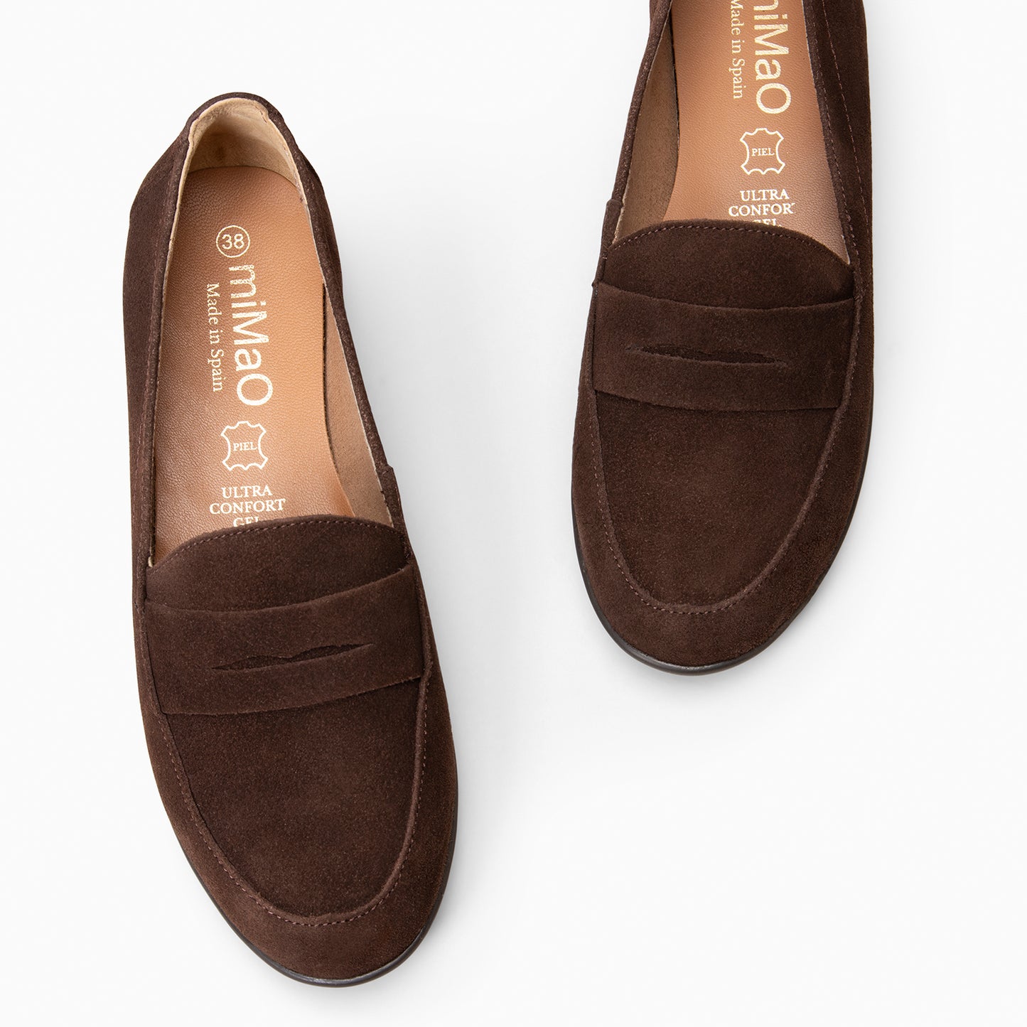 360 – Mocasines con antifaz y cuña interna MARRON