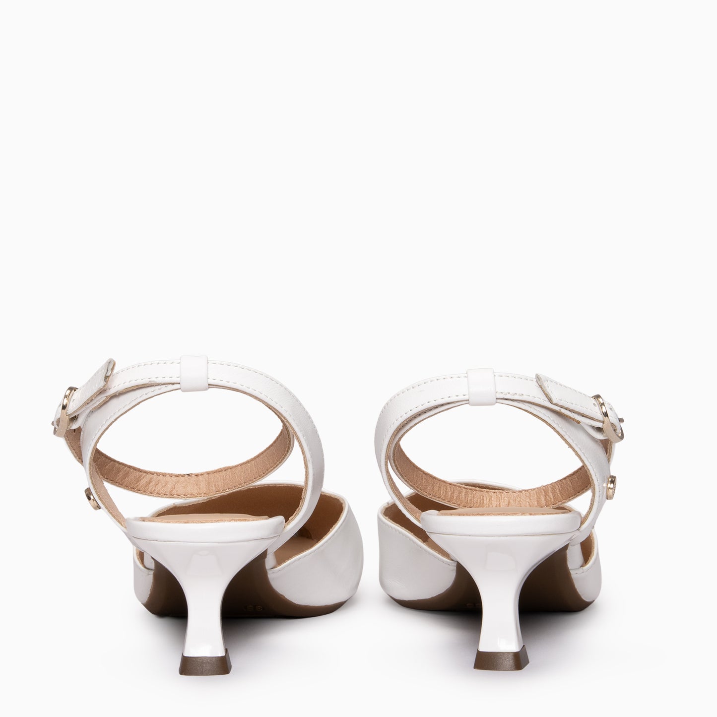 DANIELA - Destalonado con tacón kitten BLANCO