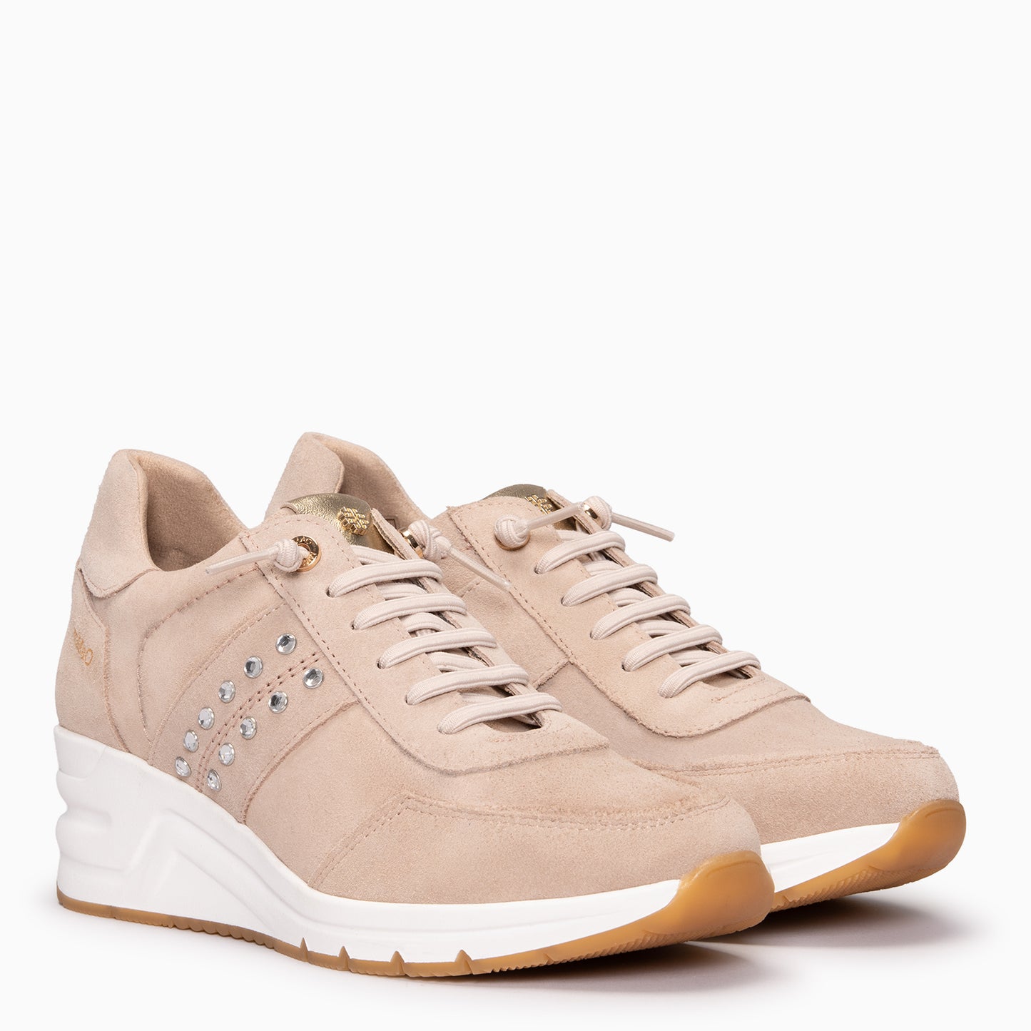 METZ - Zapatillas con cuña de ante  NUDE