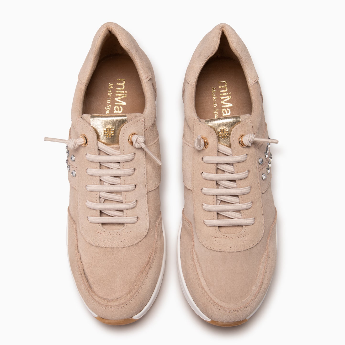 METZ - Zapatillas con cuña de ante  NUDE