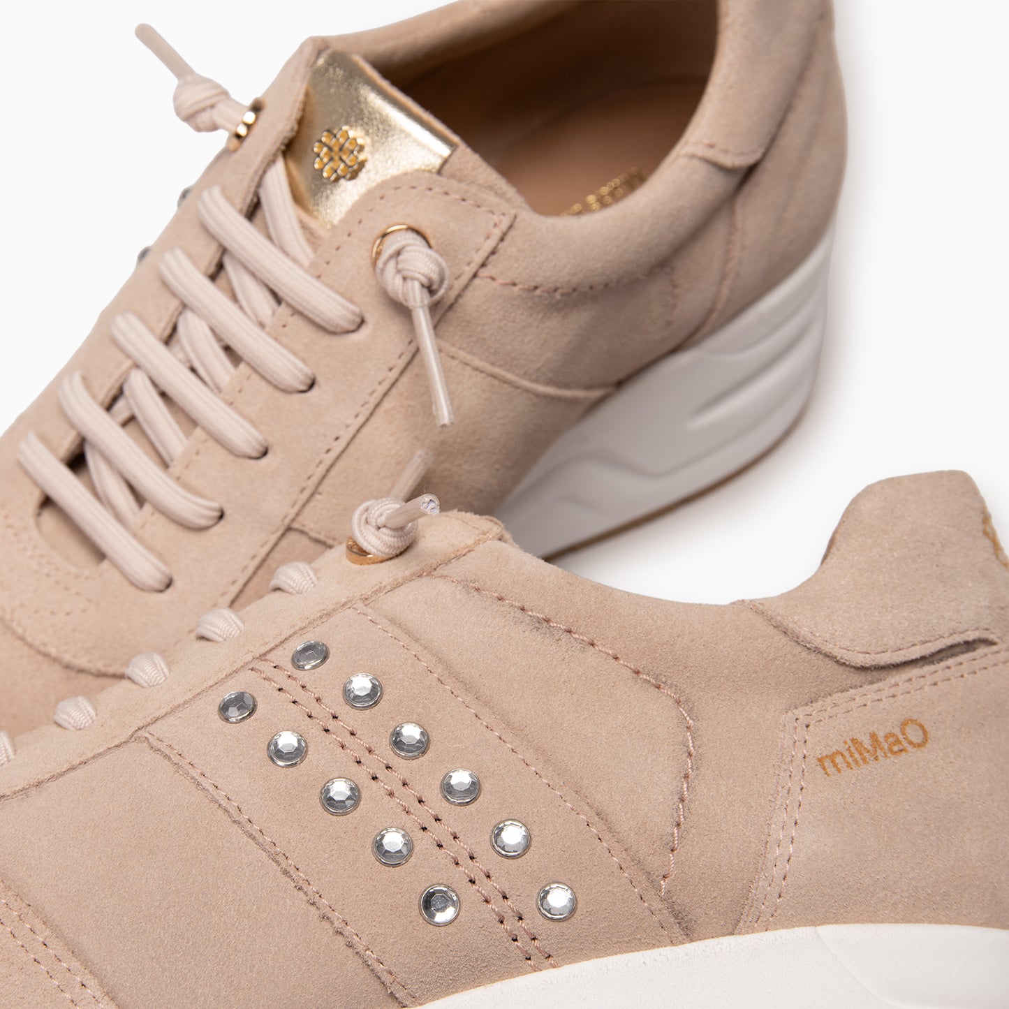 METZ - Zapatillas con cuña de ante  NUDE