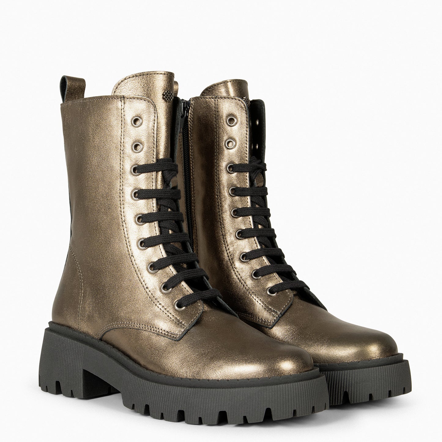 HALEN - Botas militares plataforma track METAL