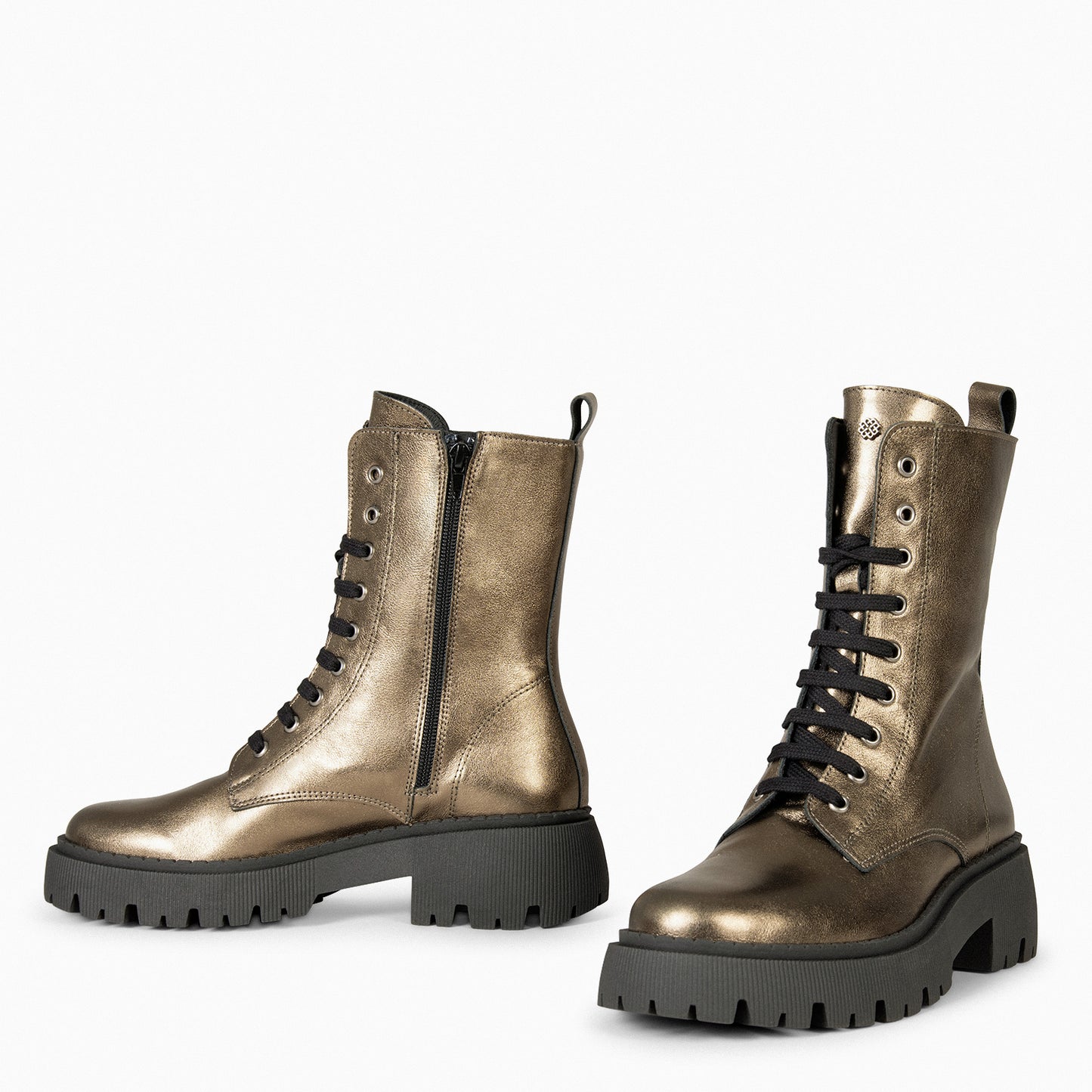 HALEN - Botas militares plataforma track METAL