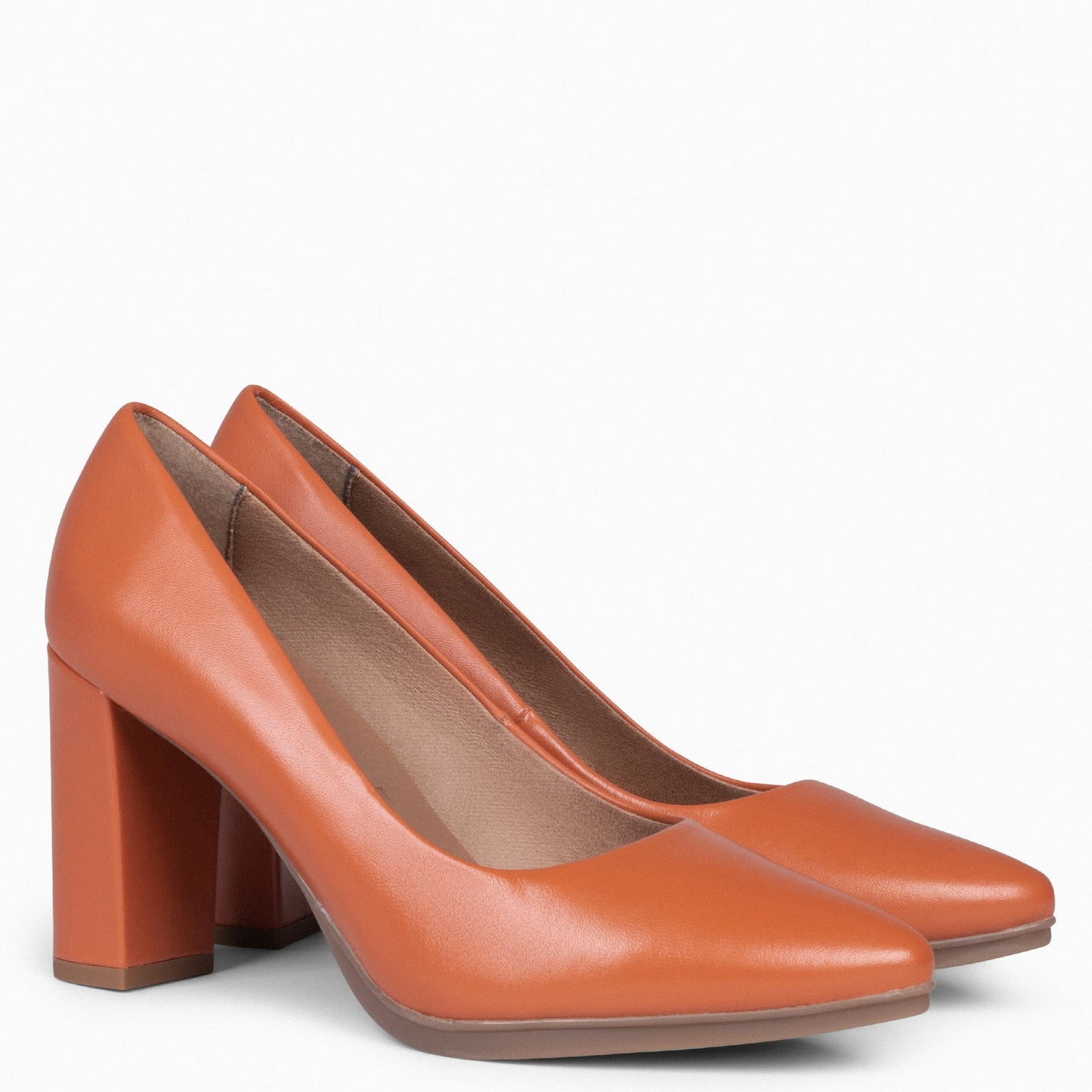 URBAN SALON – Chaussures à talons en nappa ORANGE