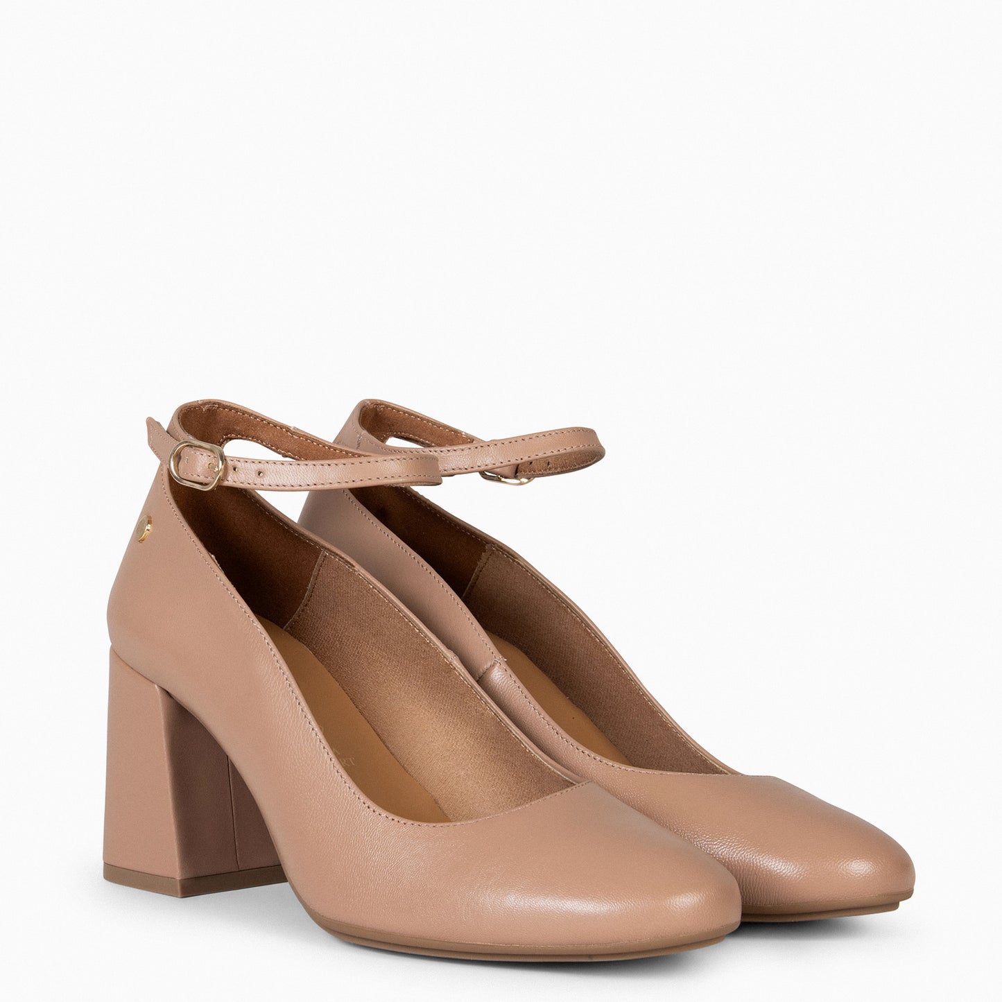 CAROL – Chaussures avec bracelet et talon NUDE