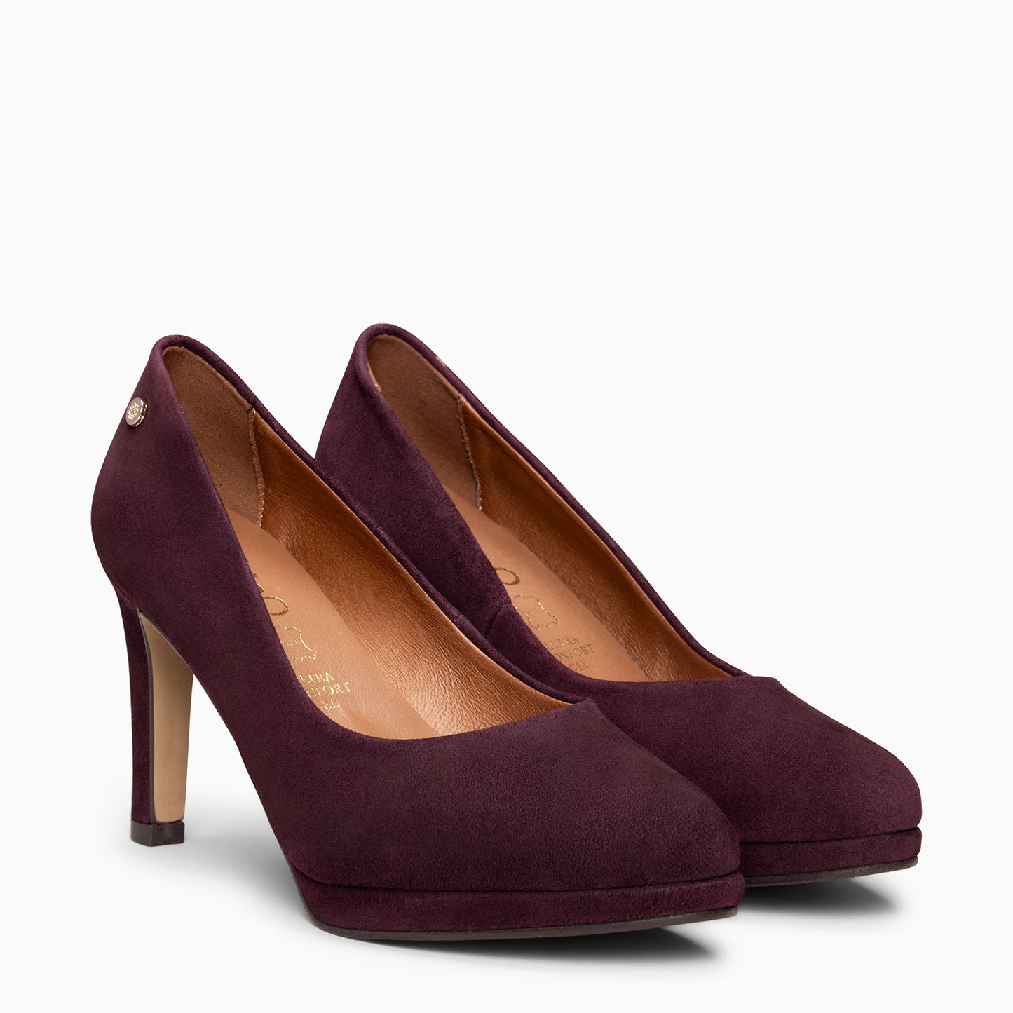 PLATAFORMA - Zapatos de tacón alto y plataforma en CIRUELA