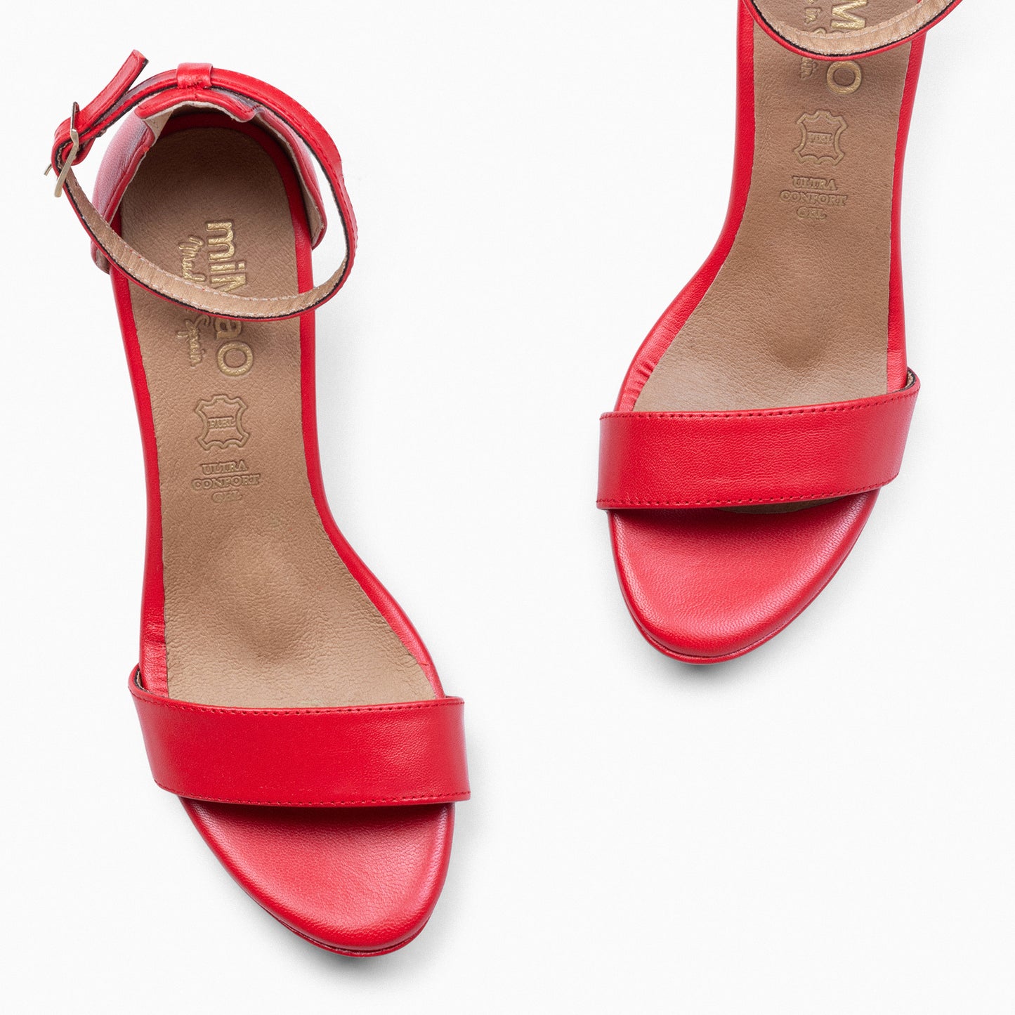 FIESTA - Sandalias de tacón alto y plataforma ROJO