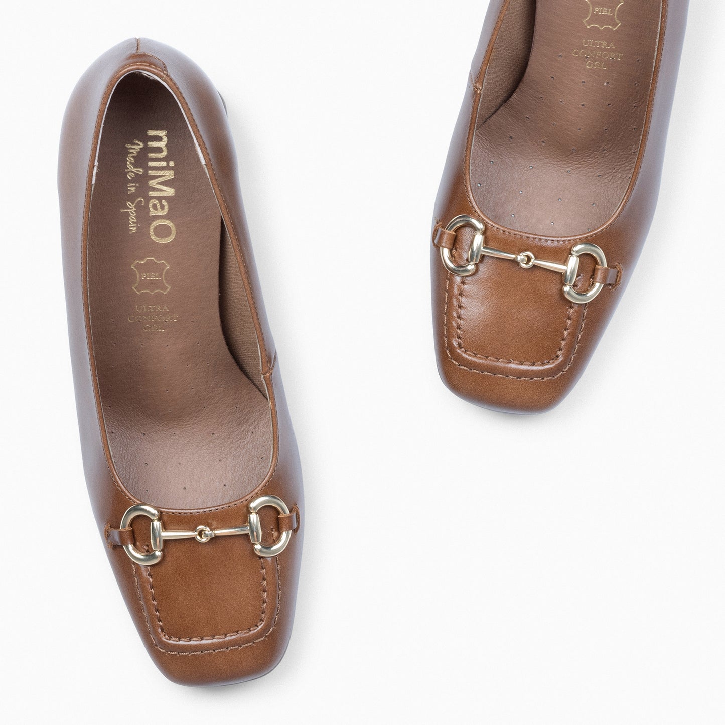 MIA – Zapatos de tacón ancho CAMEL