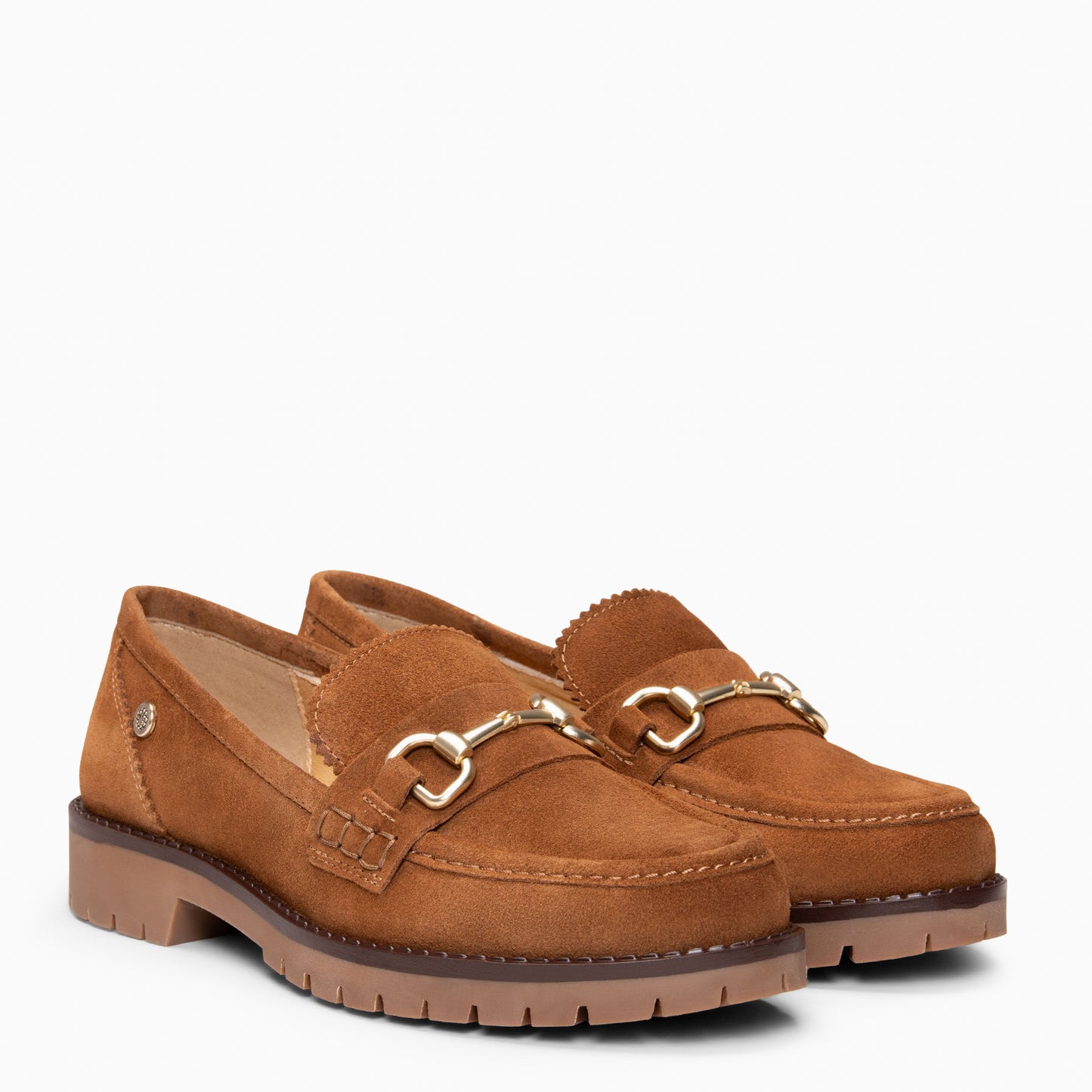 TREVILLA - Mocasín con aplique metálico CUERO