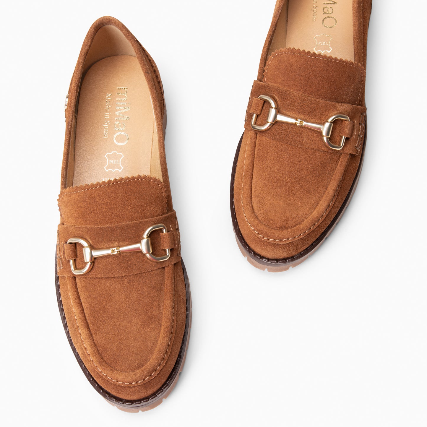 TREVILLA - Mocasín con aplique metálico CUERO