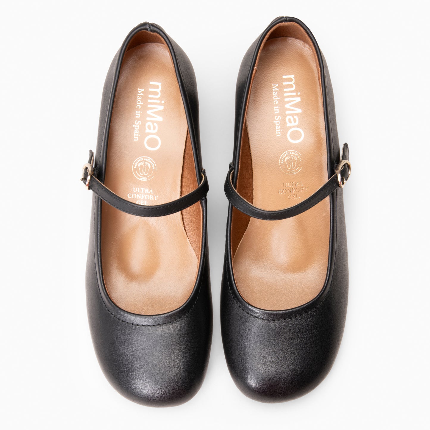 ROSALIA - mercedita de tacón ancho tipo barefoot NEGRO