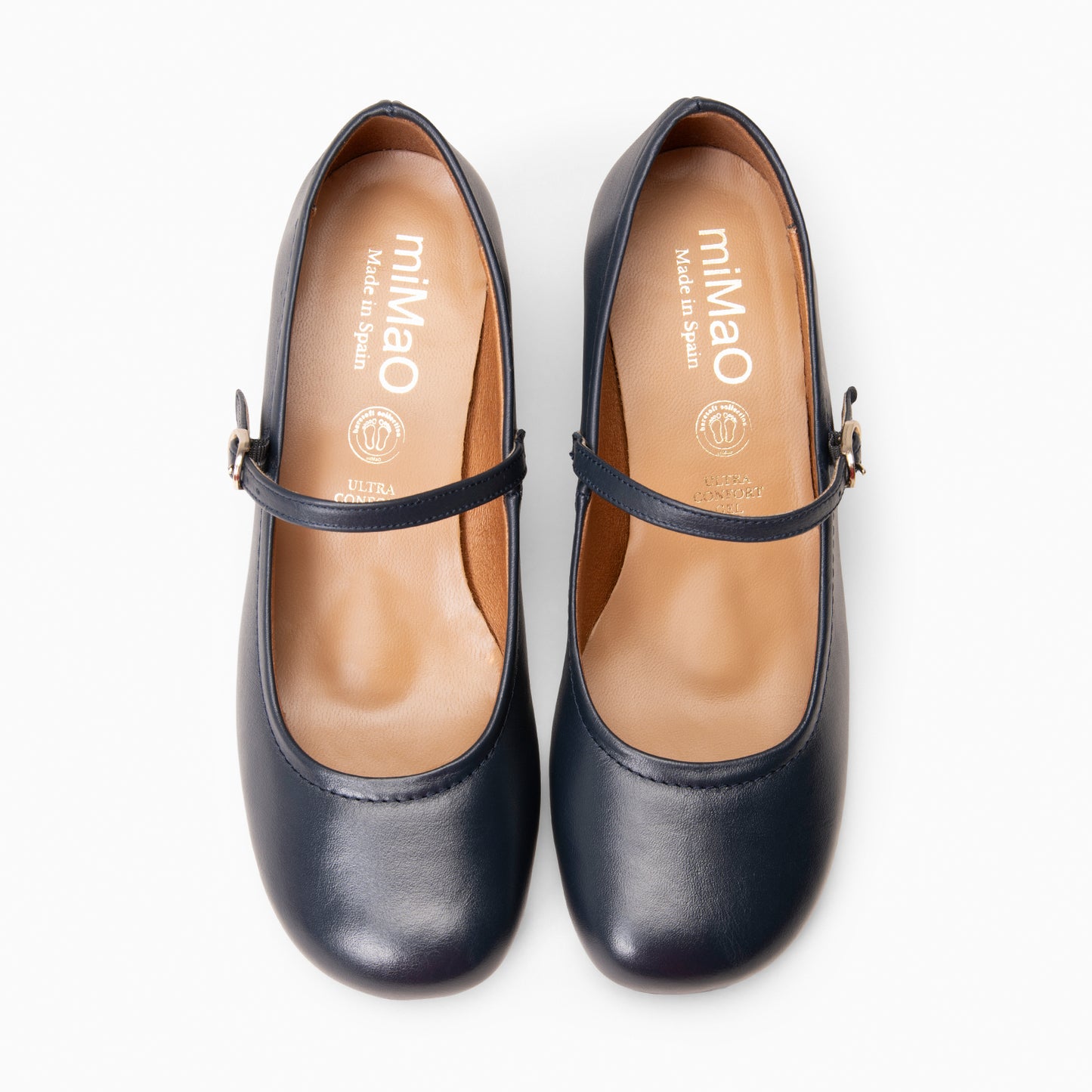 ROSALIA - mercedita de tacón ancho tipo barefoot MARINO